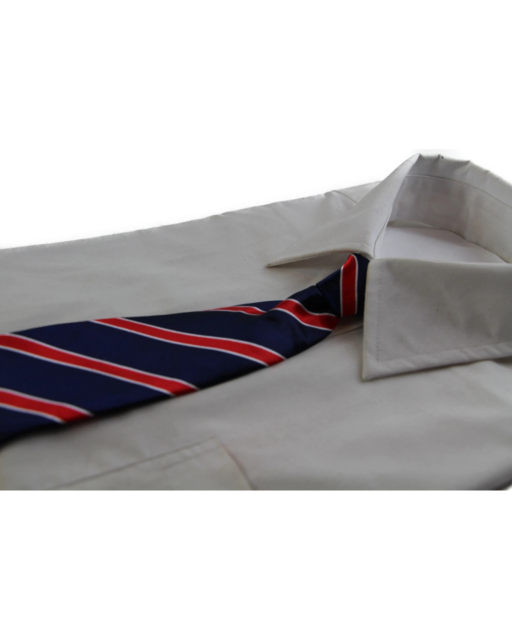 1 Zasel Kids Boys Navy & Red Diagonal Patterned Elastic Neck Tie - Multi, 1 of 2