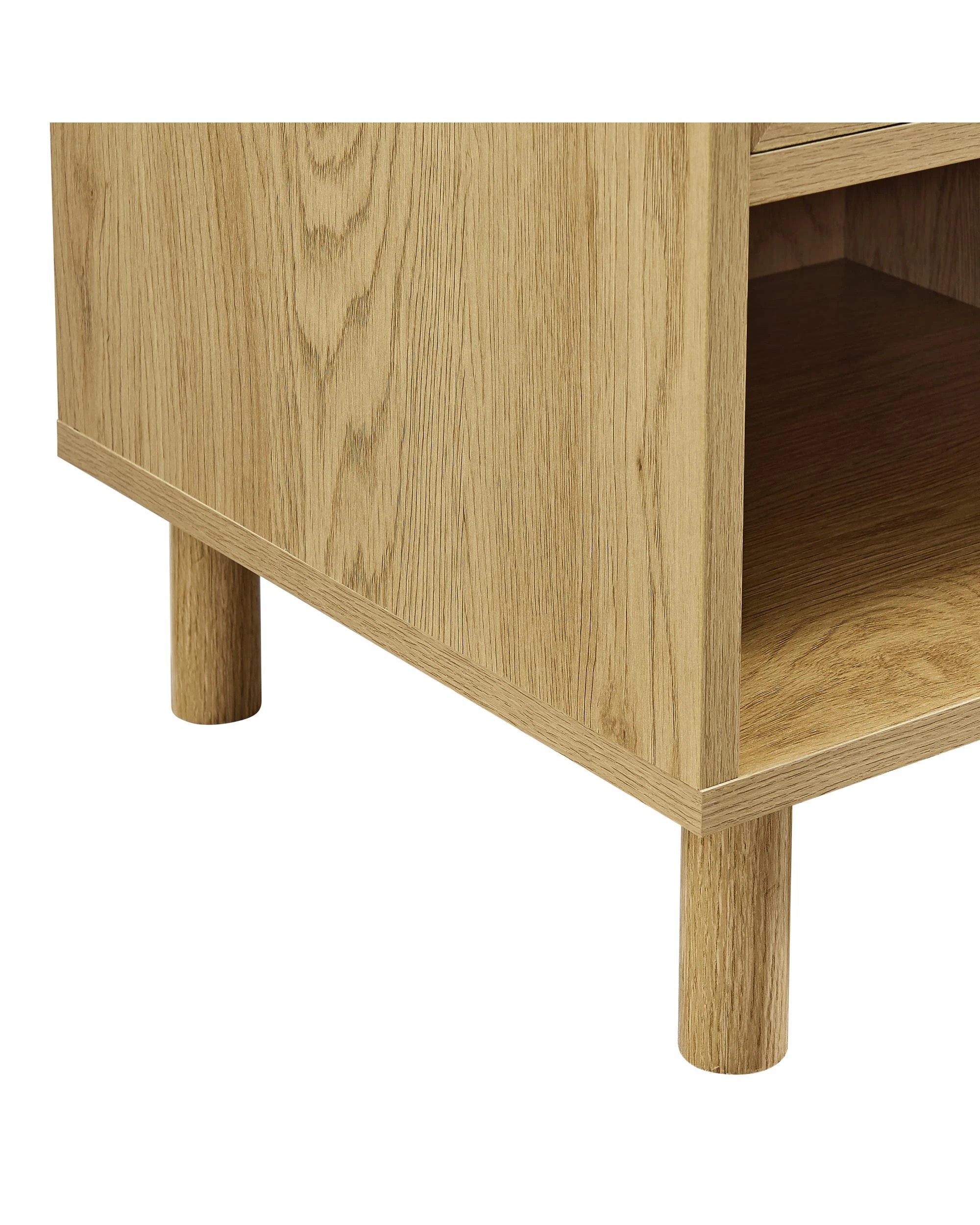 8 Kodu Bedside Unit Nightstand Side Table 1 Drawer Oak - Natural, 8 of 10