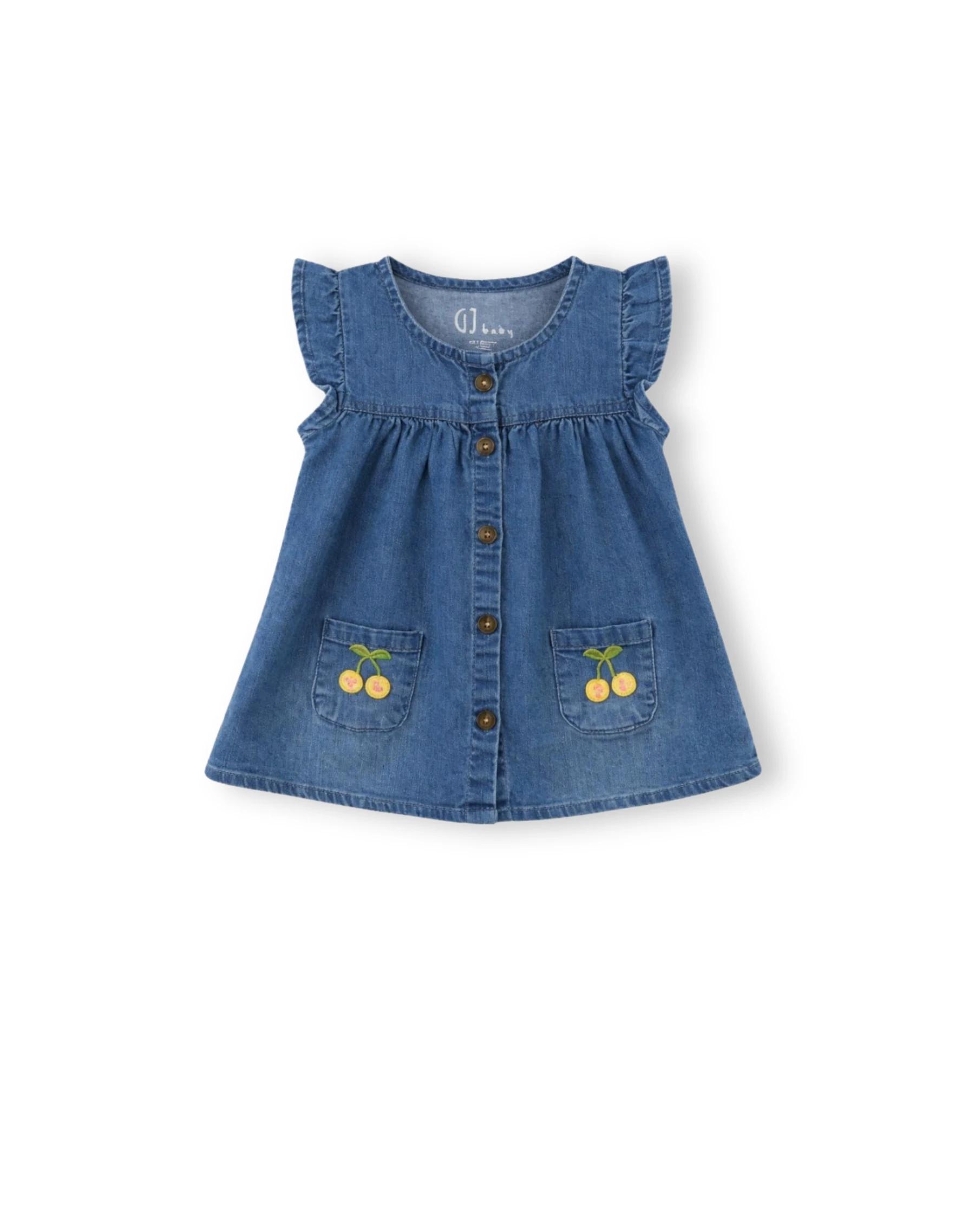 1 Big Softies G & J Embroidered Washed Denim Dress , 1 of 4