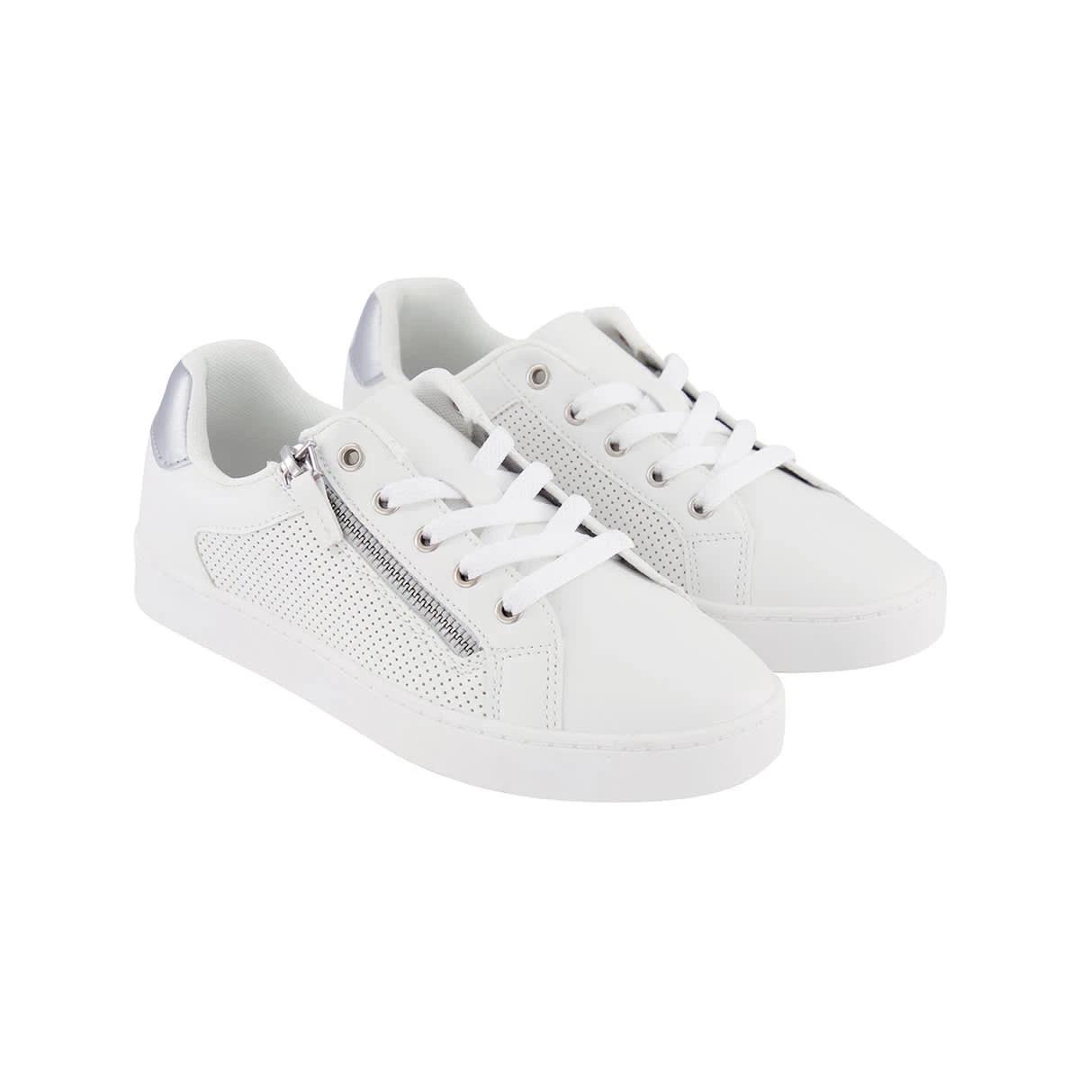 4 Lace-up Perforated Sneakers White, 4 of 5