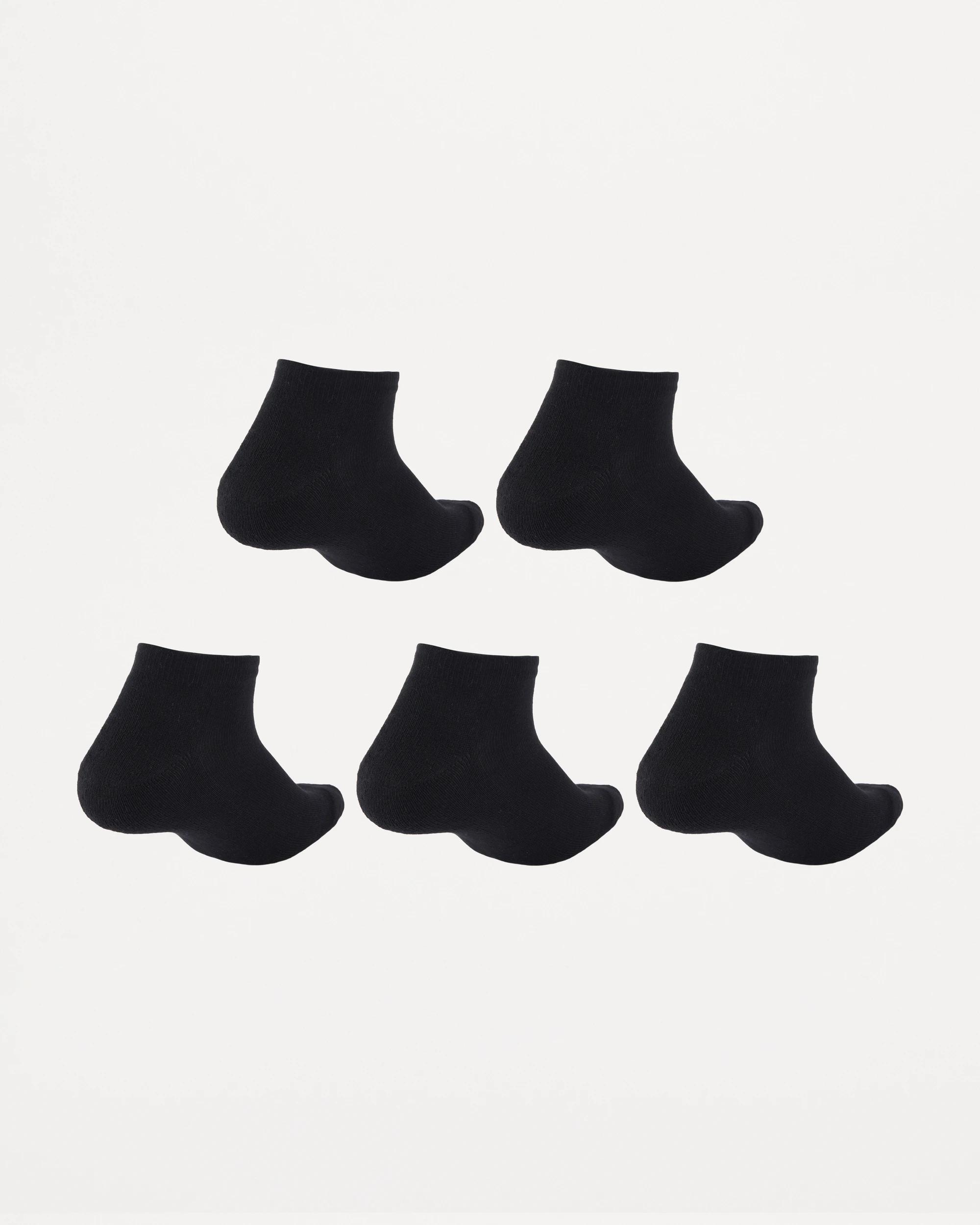 2 5 Pack Low Cut Sport Socks Black, 2 of 3