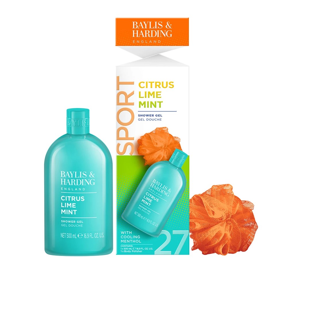 2 Baylis & Harding Sport Shower Gel Set - Citrus, Lime and Mint, 2 of 4