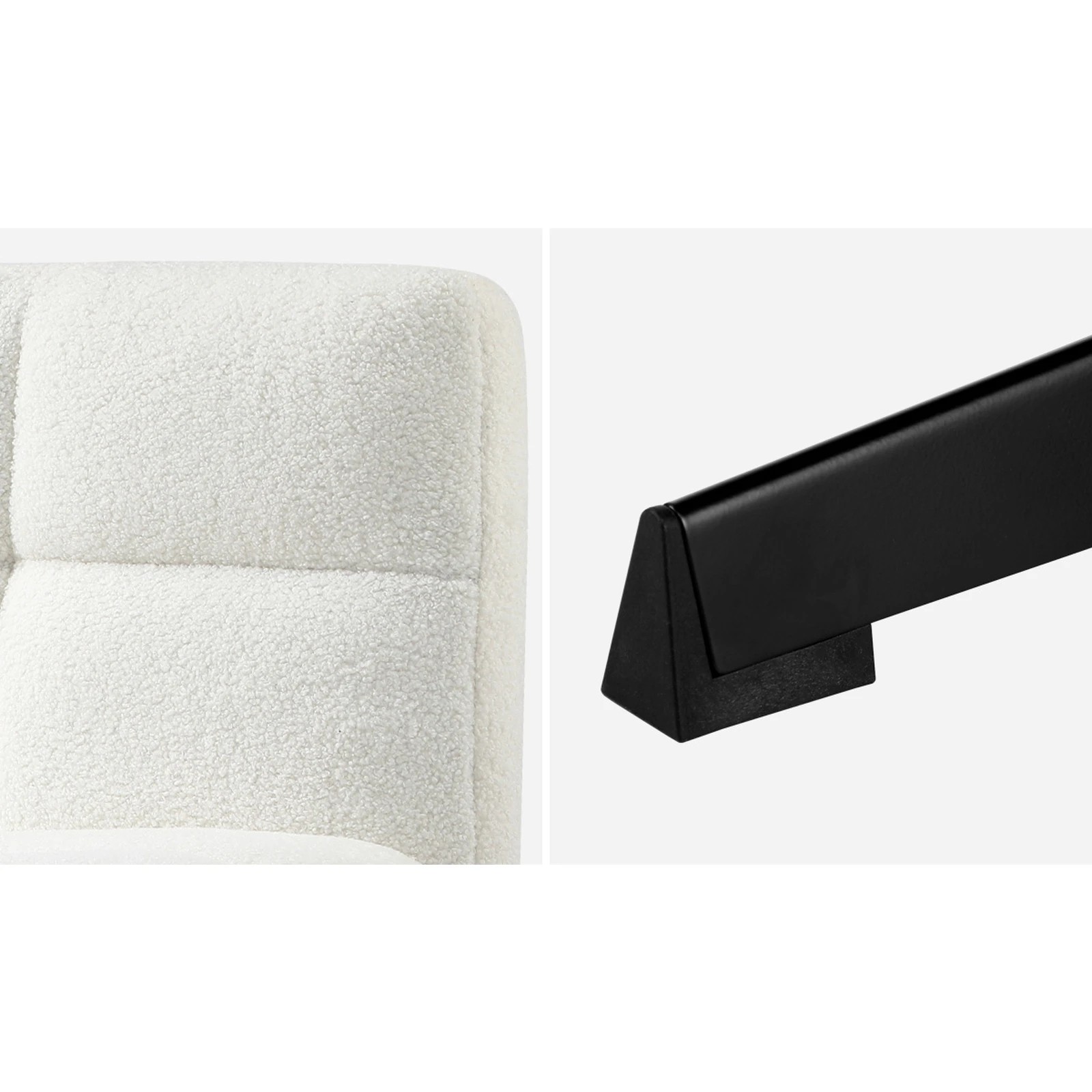 6 Oikiture Armless Office Desk Chair Boucle
 - White, 6 of 10