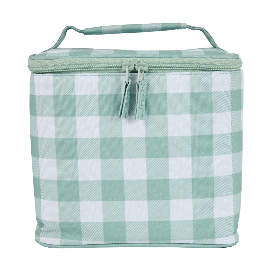 1 Green Check Top Loader Lunch Bag, 1 of 5