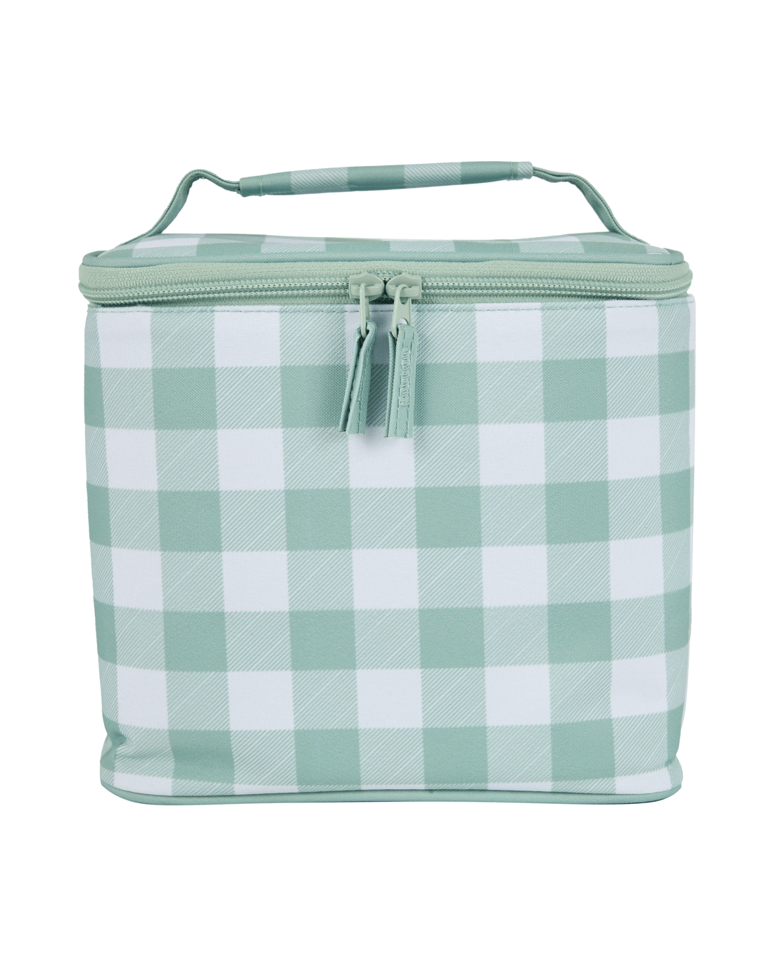 1 Green Check Top Loader Lunch Bag, 1 of 5