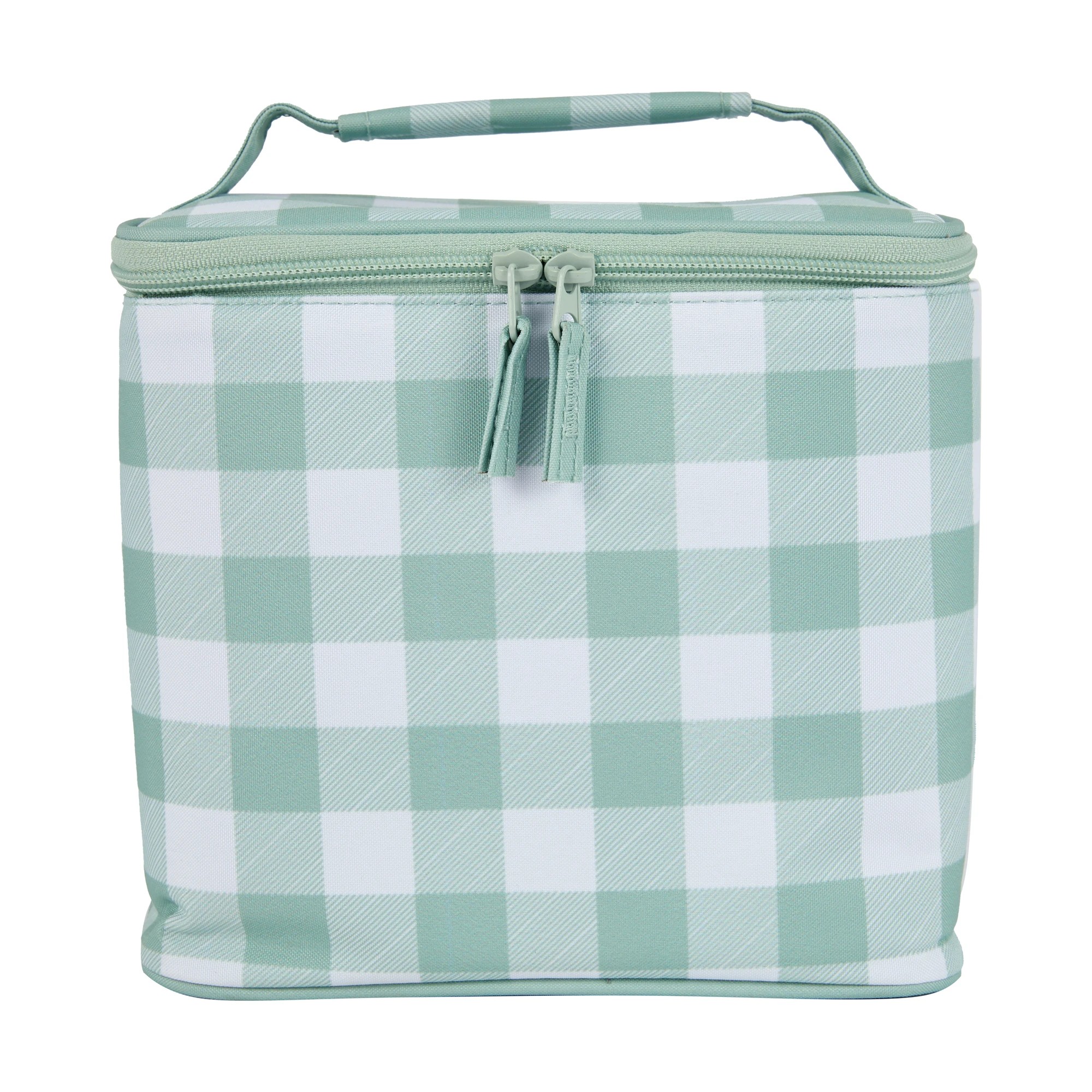 1 Green Check Top Loader Lunch Bag, 1 of 5