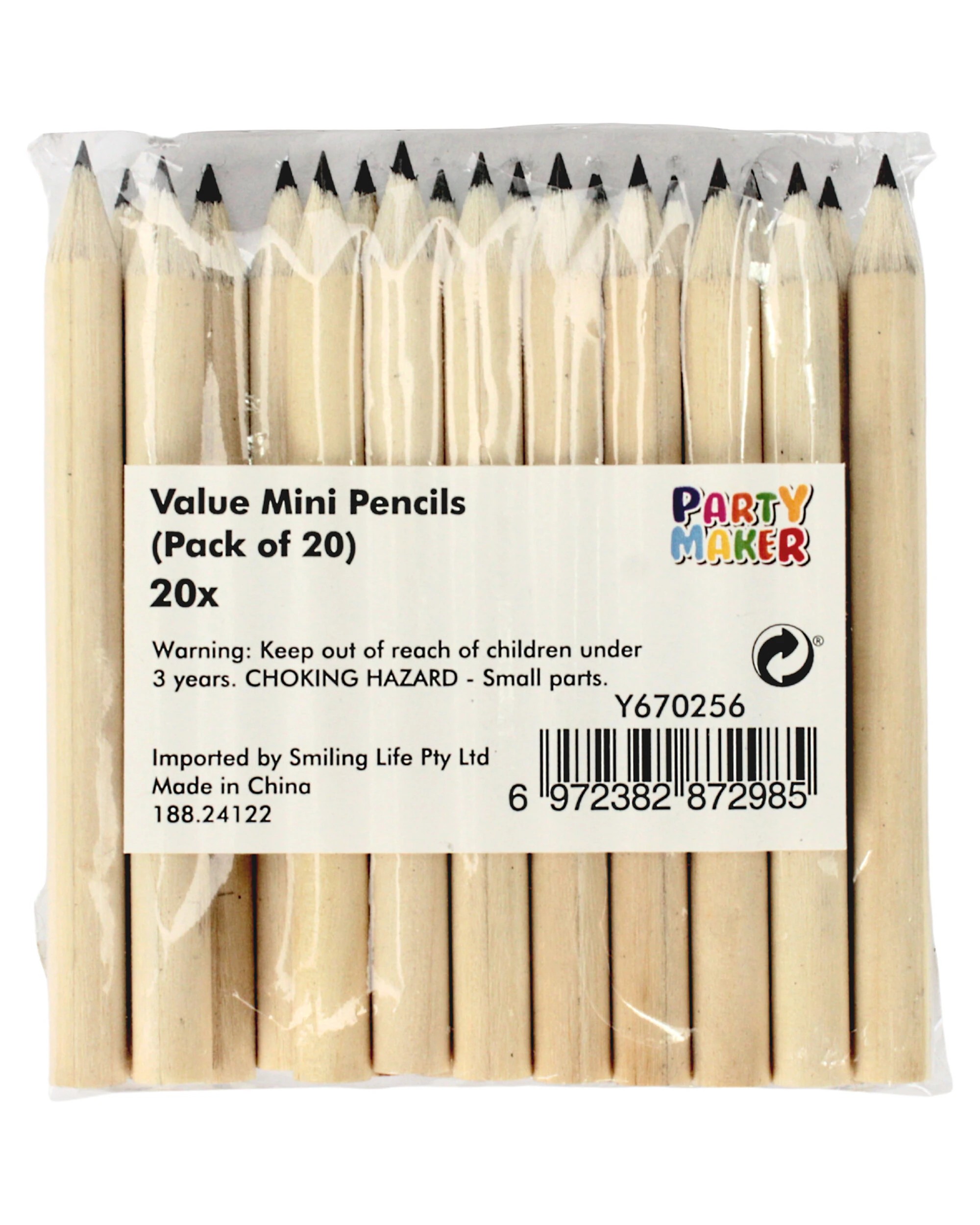 2 Party Maker Mini Lead Pencils Value Pack of 20 - Natural, 2 of 2