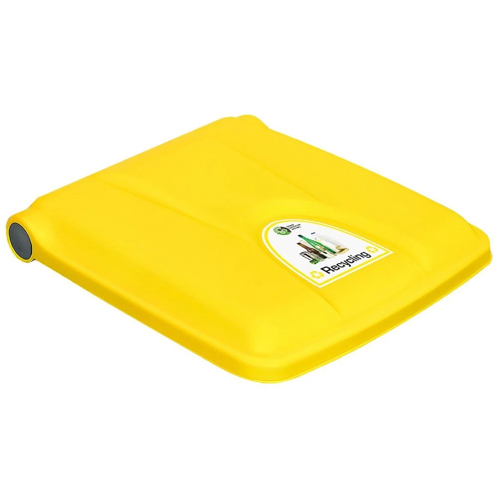 1 Source Separation Systems Pedal Bin Recycling Lid 45L Yellow, 1 of 2