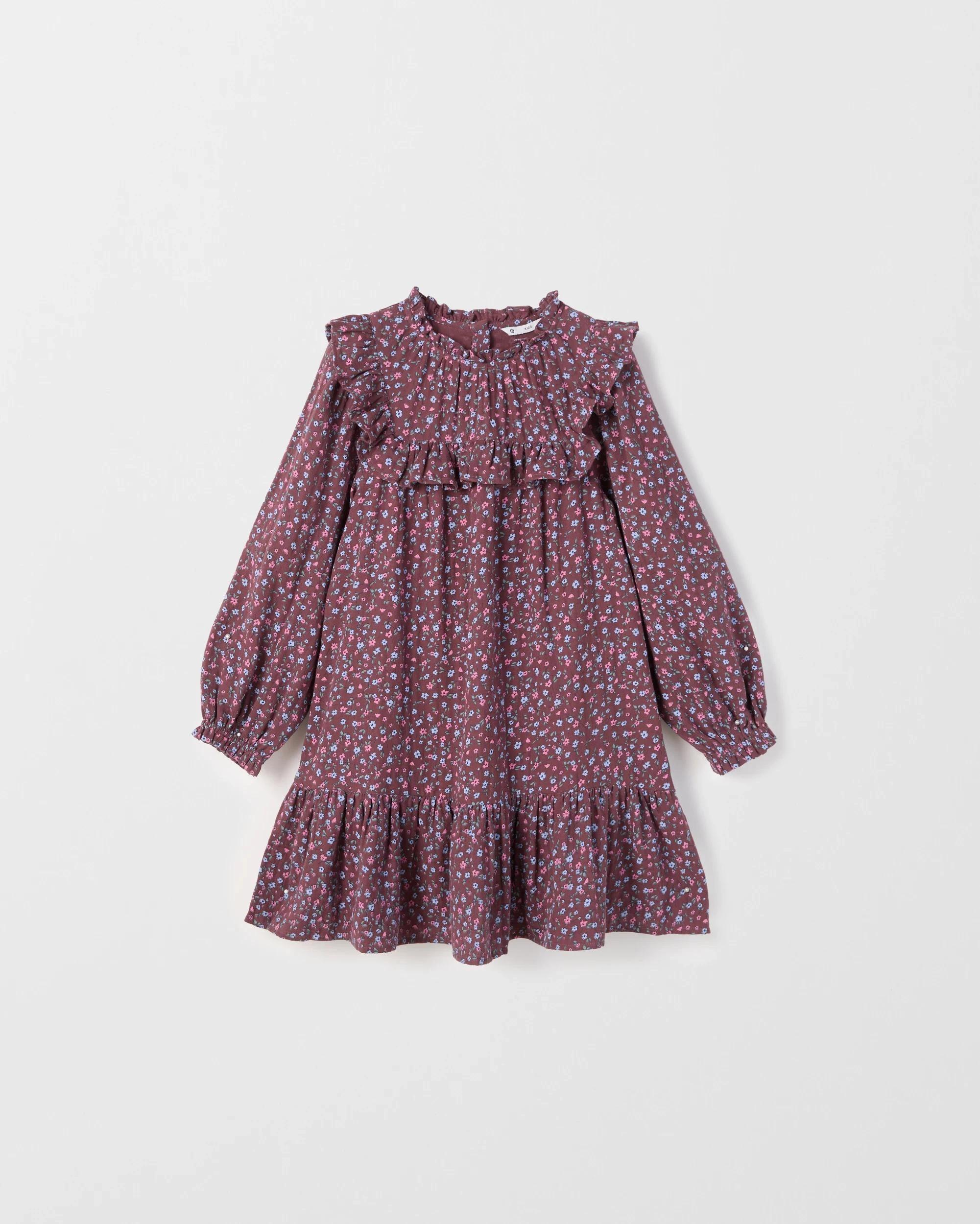 4 Target Kids Woven Balloon Sleeve Dress FLORAL, 4 of 5