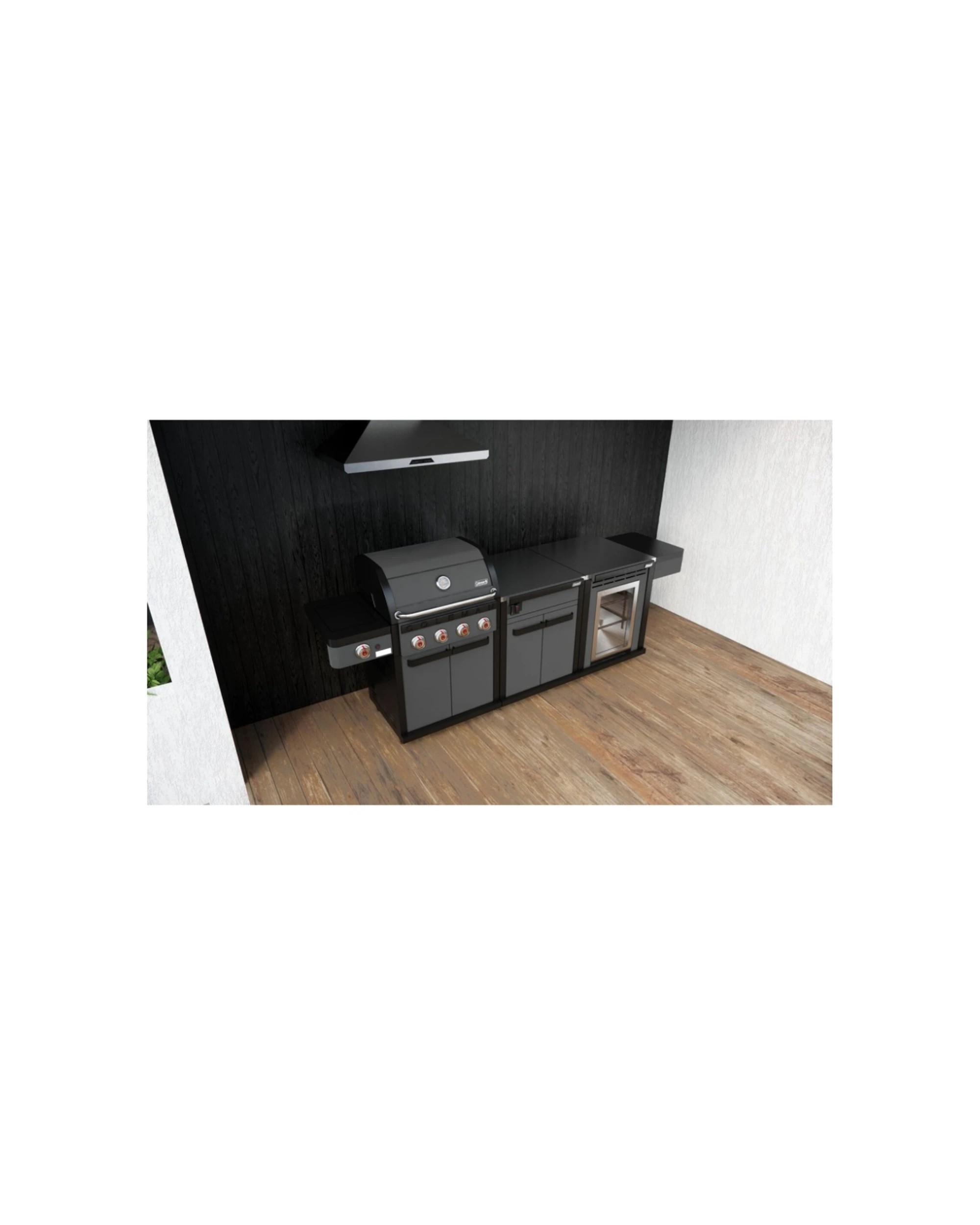6 Coleman Revolution 4 Burner Kitchen With Storage No Drawer Fridge Modules Matt - Black, 6 of 6