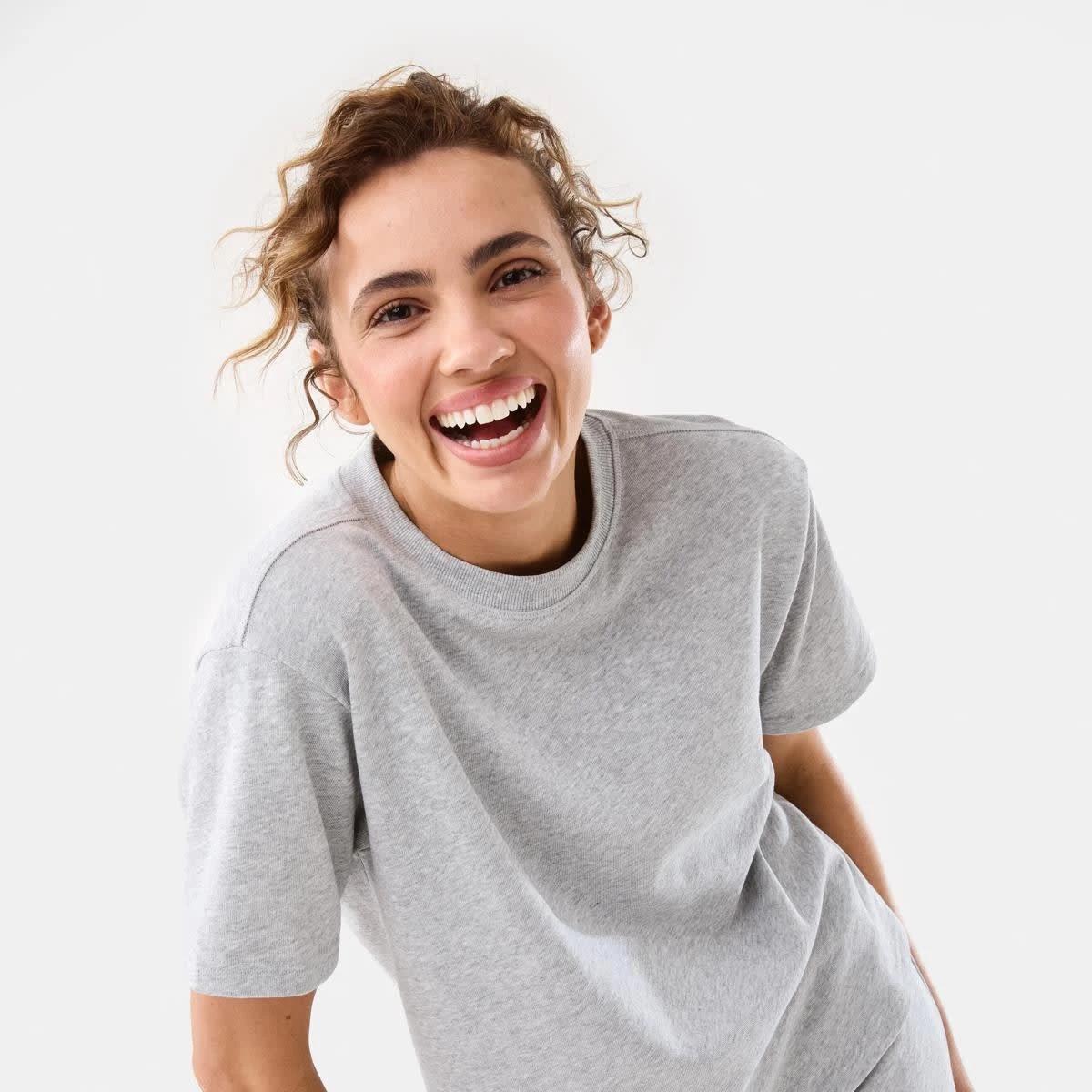 5 Active Womens Terry T-shirt SOFT GREY MARLE, 5 of 7