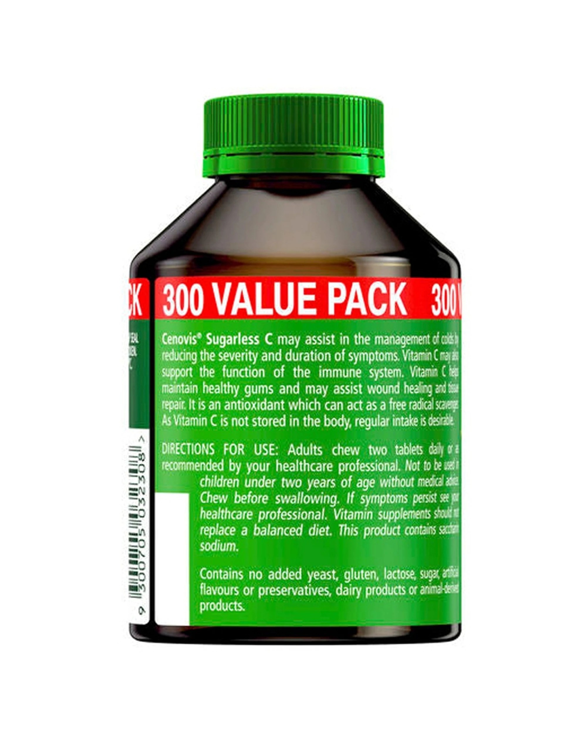 2 Cenovis 300pc Sugarless Vitamin C 500mg Antioxidant Chewable Tablets Supplement, 2 of 5