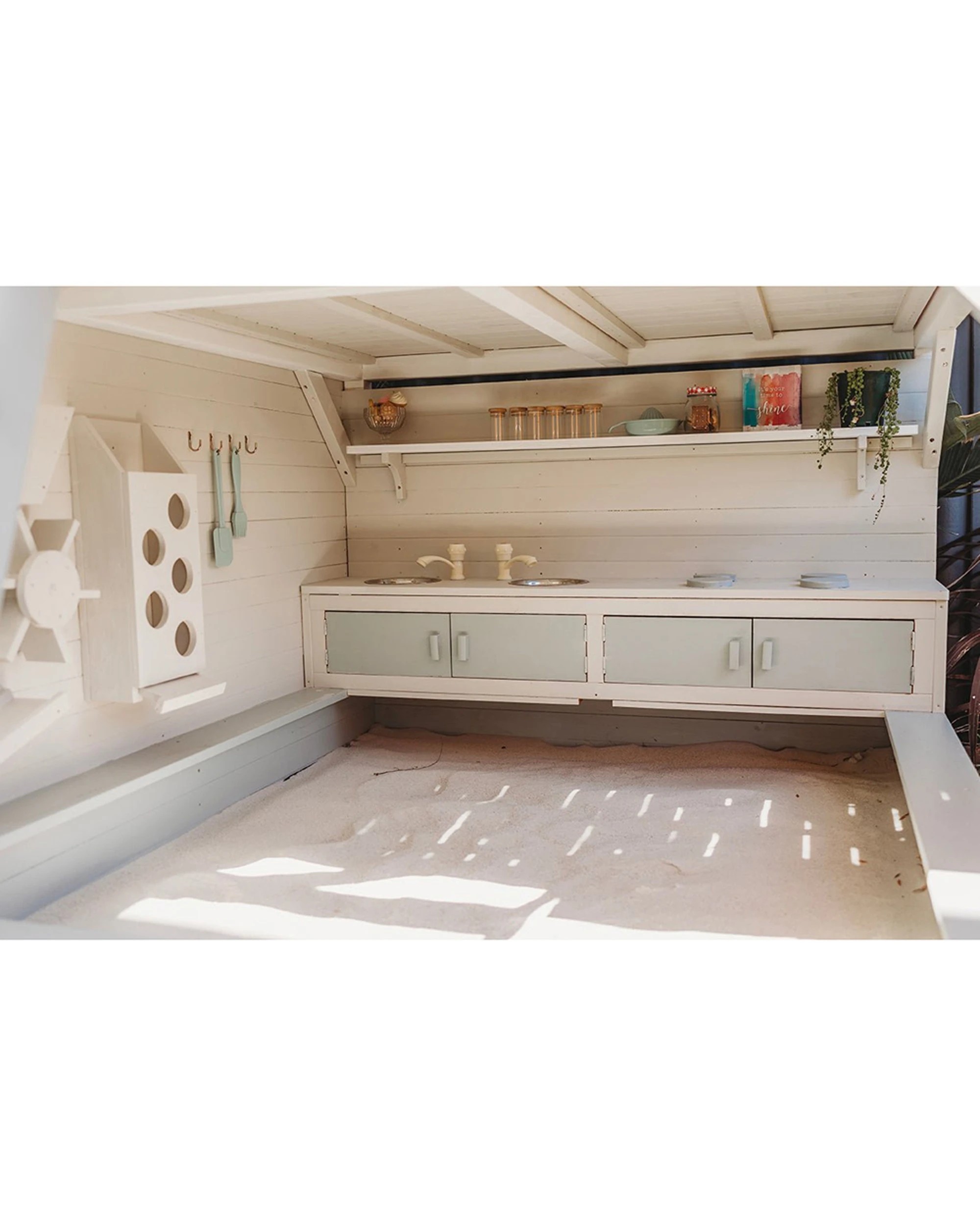 3 KIDZSHACK Inspiration Kids Cubby House With Kitchen Activity Wall Slide - White, 3 of 3