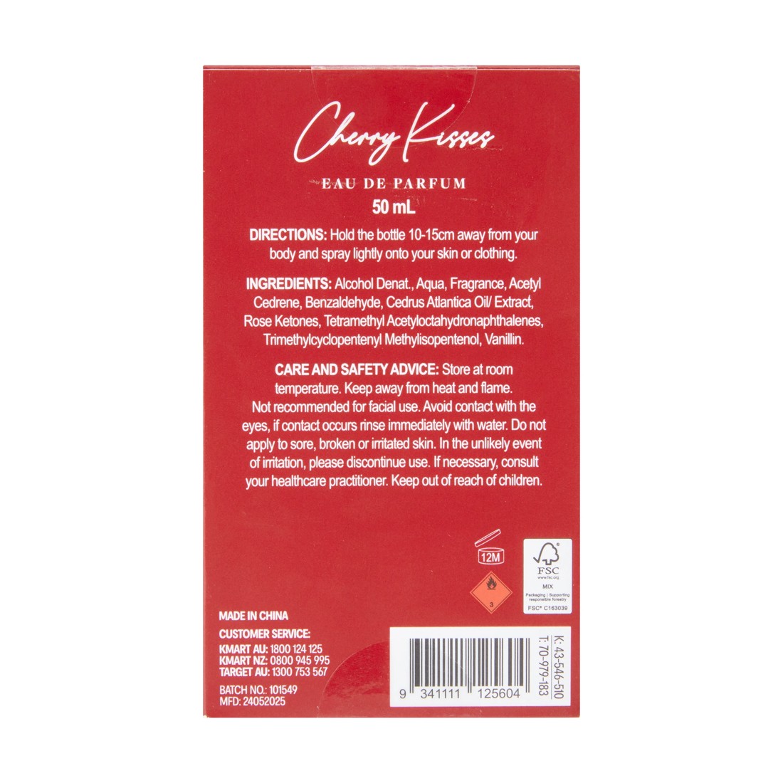 6 OXX Fragrance Cherry Kisses Eau De Parfum 50ml, 6 of 6