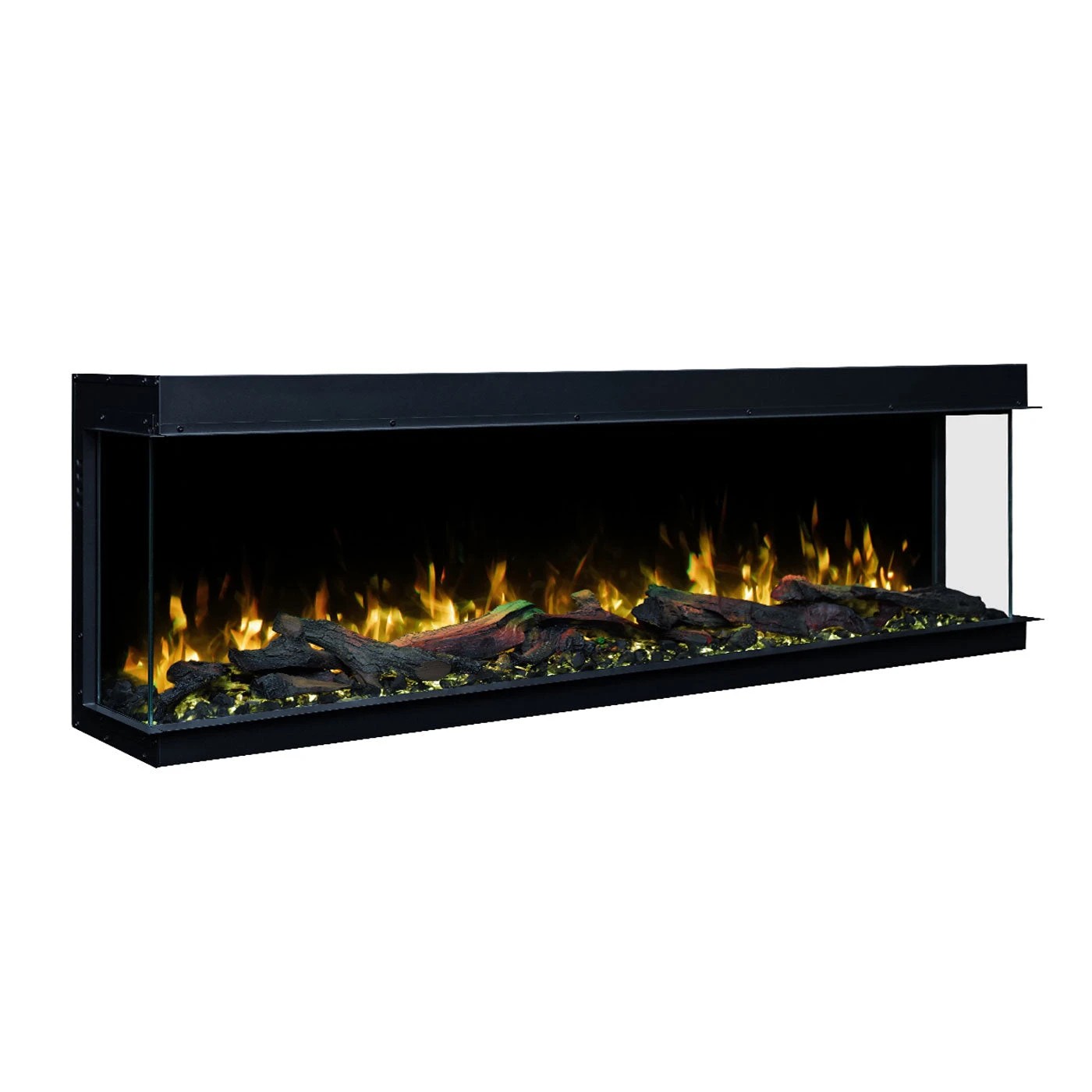 2 Moda Living Devon 3-Sided 59 inch Extra Deep Electric Fireplace - Black, 2 of 6