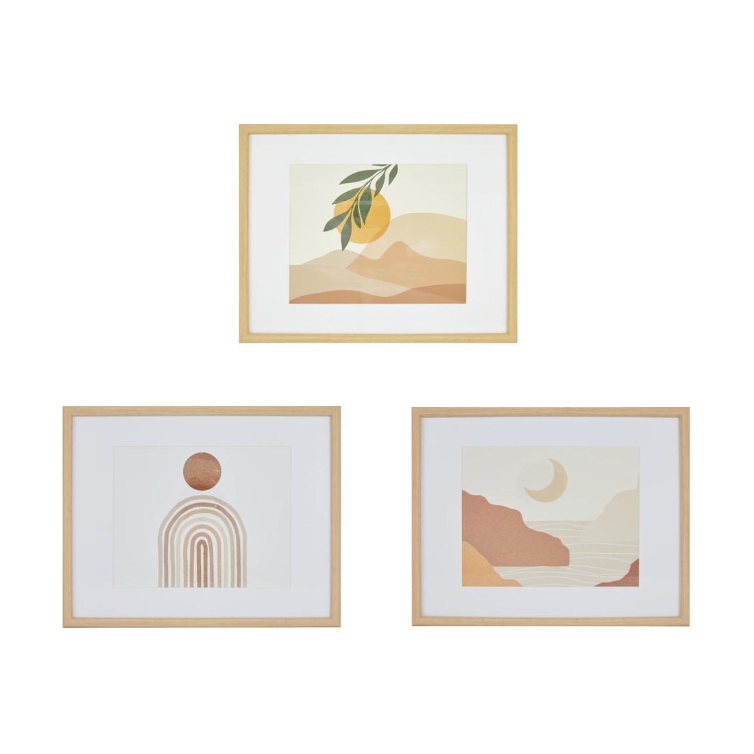 1 3 Piece Gallery Set - Oak, 1 of 6