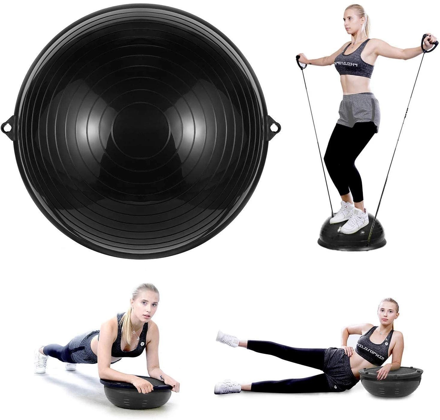 2 Fitness Master 64cm Yoga Wave Speed Bosu Ball Semicircular Balance Thickened Beam Fitness Rehabilitation Training, 2 of 5