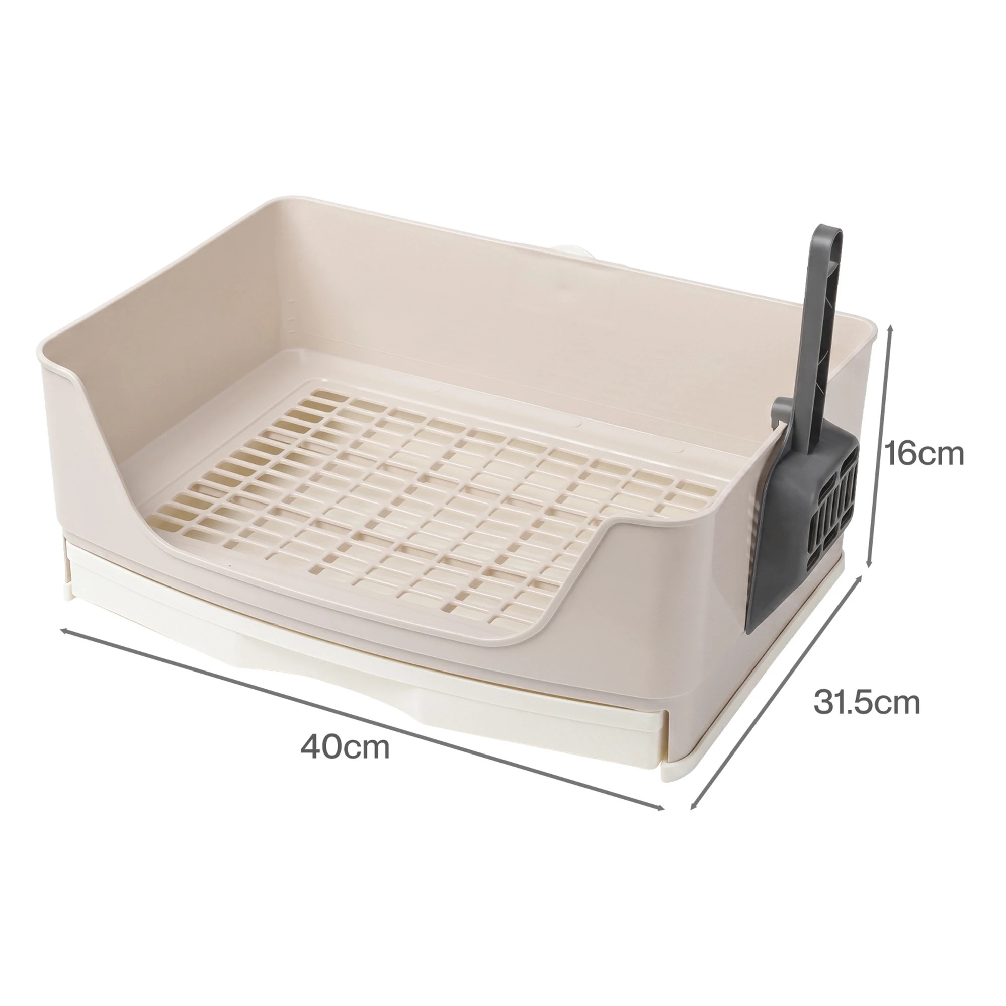 3 PaWz Rabbit Litter Tray Drawer Box Easy-Clean Secure for Indoor Cage Use Brown, 3 of 8