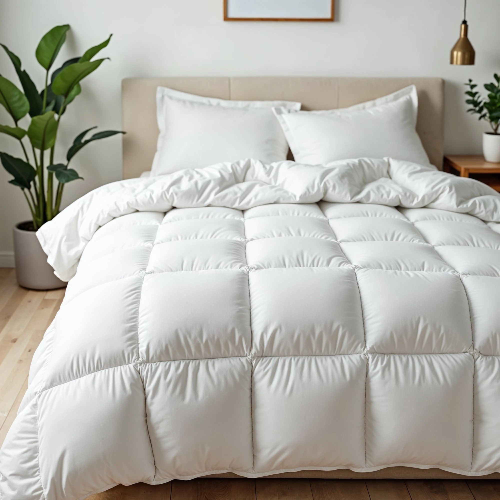 3 Royal Comfort 500GSM 95% Goose Feather 5% Down Quilt All-Seasons - Double Bed - White, 3 of 5
