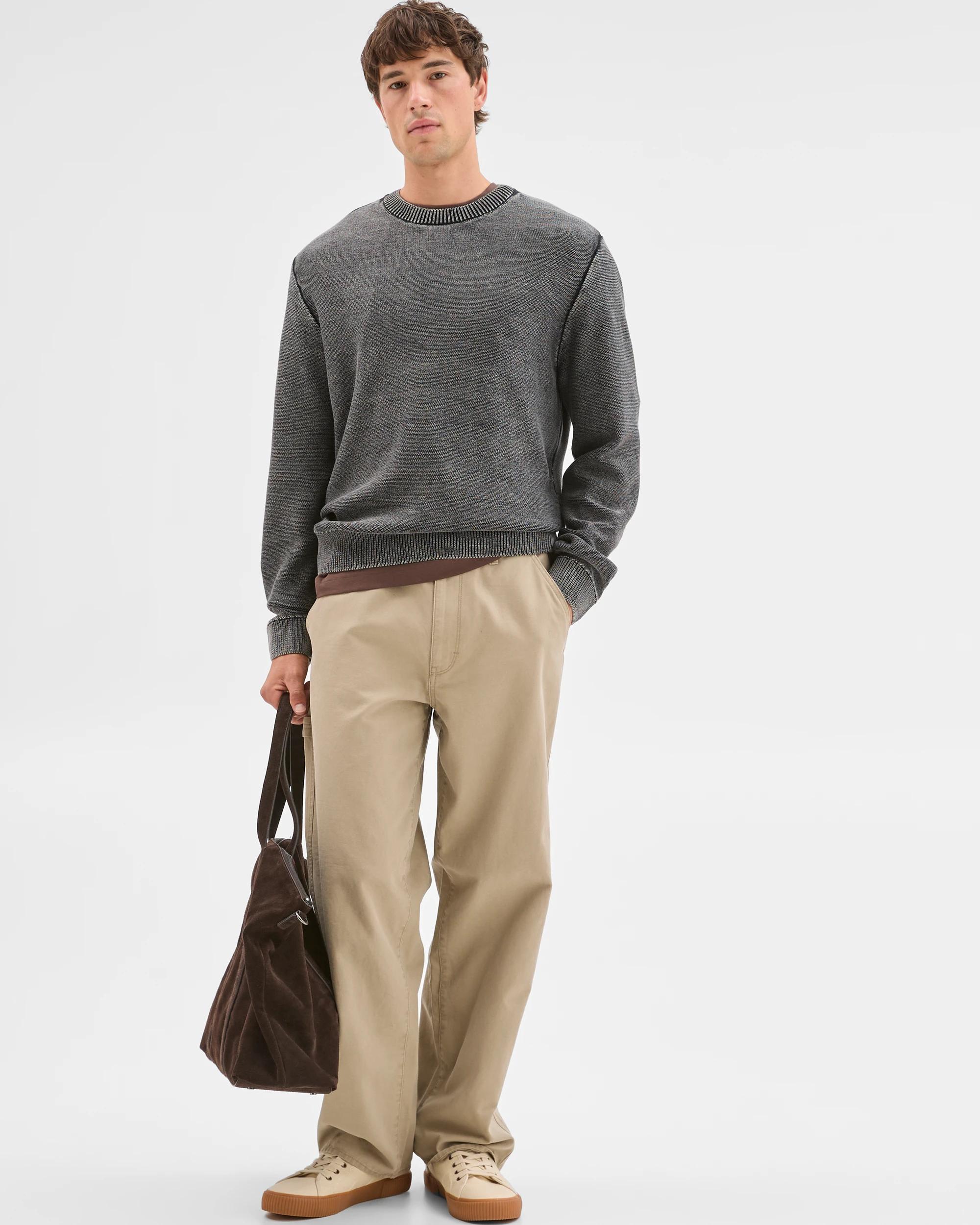 1 Commons Australian Cotton Oversized Knit Jumper WORN BLACK, 1 of 5