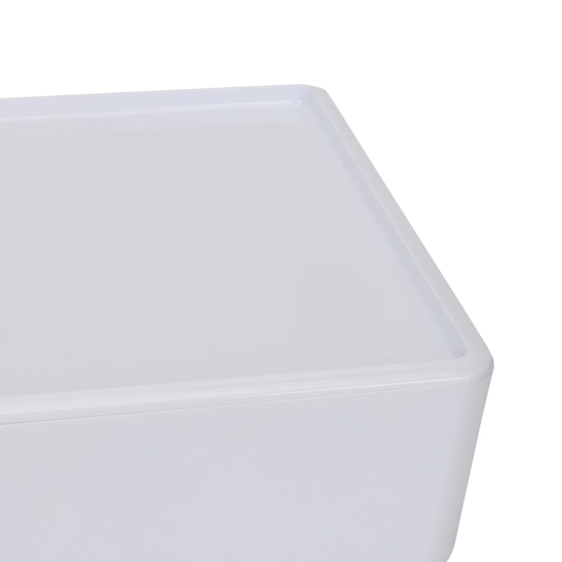 5 6L Smooth and Shiny Plastic Tub - White, 5 of 7
