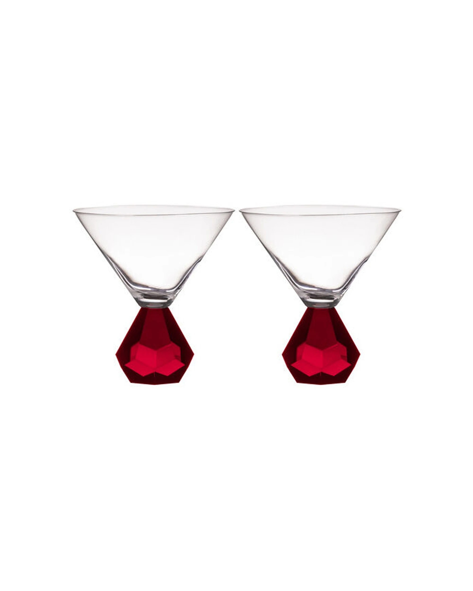 2 Ladelle 2PK Zhara Martini Glass Cocktail Set 200ml Ruby - Red, 2 of 3