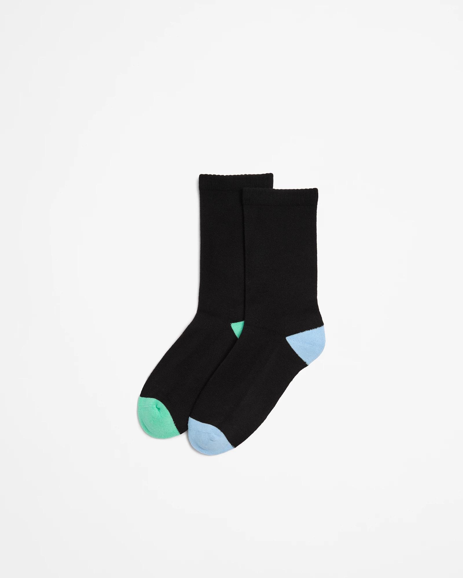 1 Target Australian Cotton Blend 2 Pack Crew Boot Socks BLUE + GREEN, 1 of 3