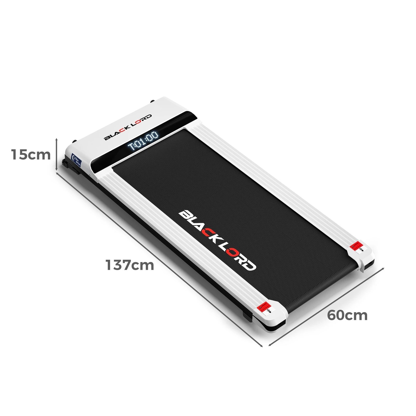 3 Black Lord Treadmill Electric Walking Pad Steel Frame Under Desk Gym 410mm - White, 3 of 10