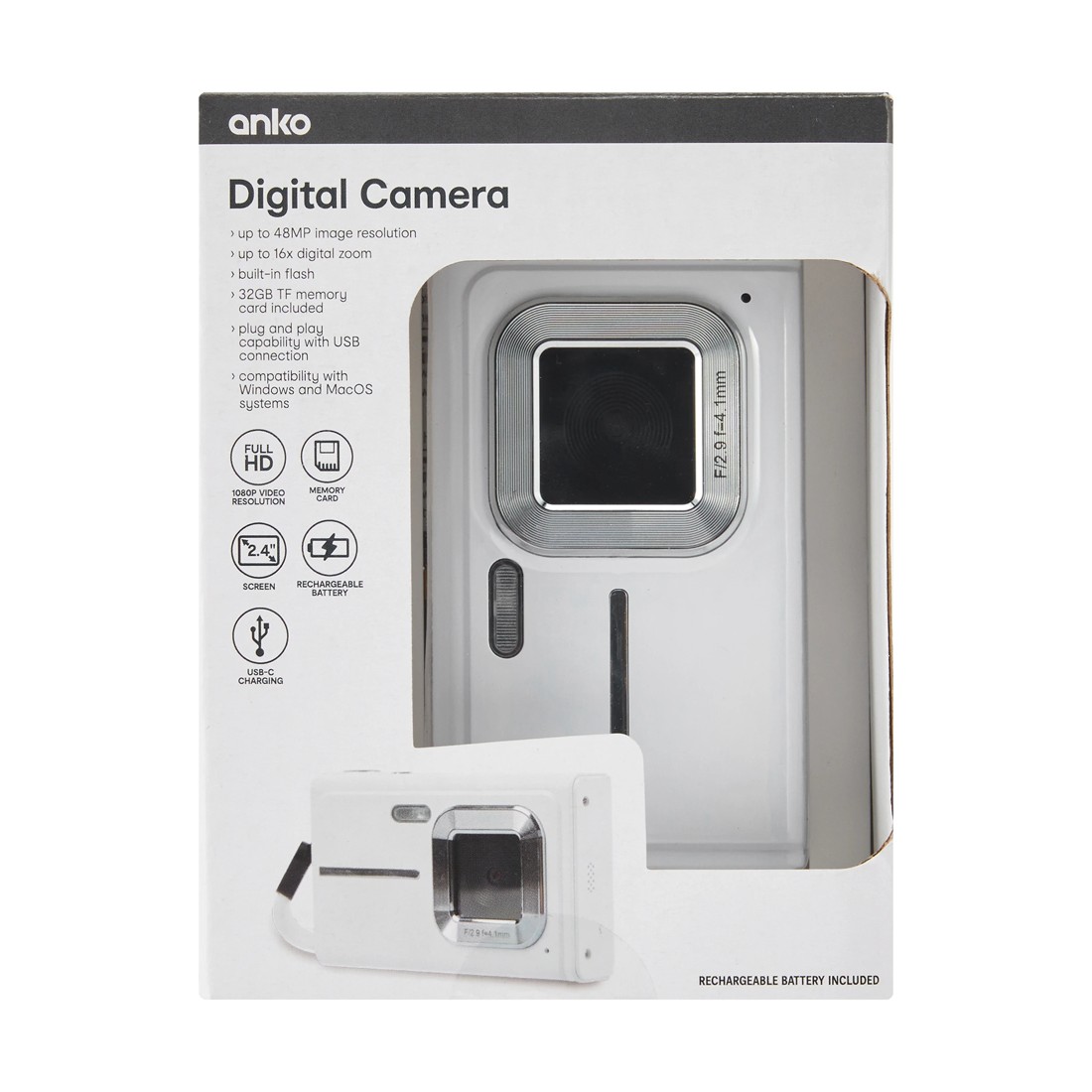 8 Digital Camera - White, 8 of 9