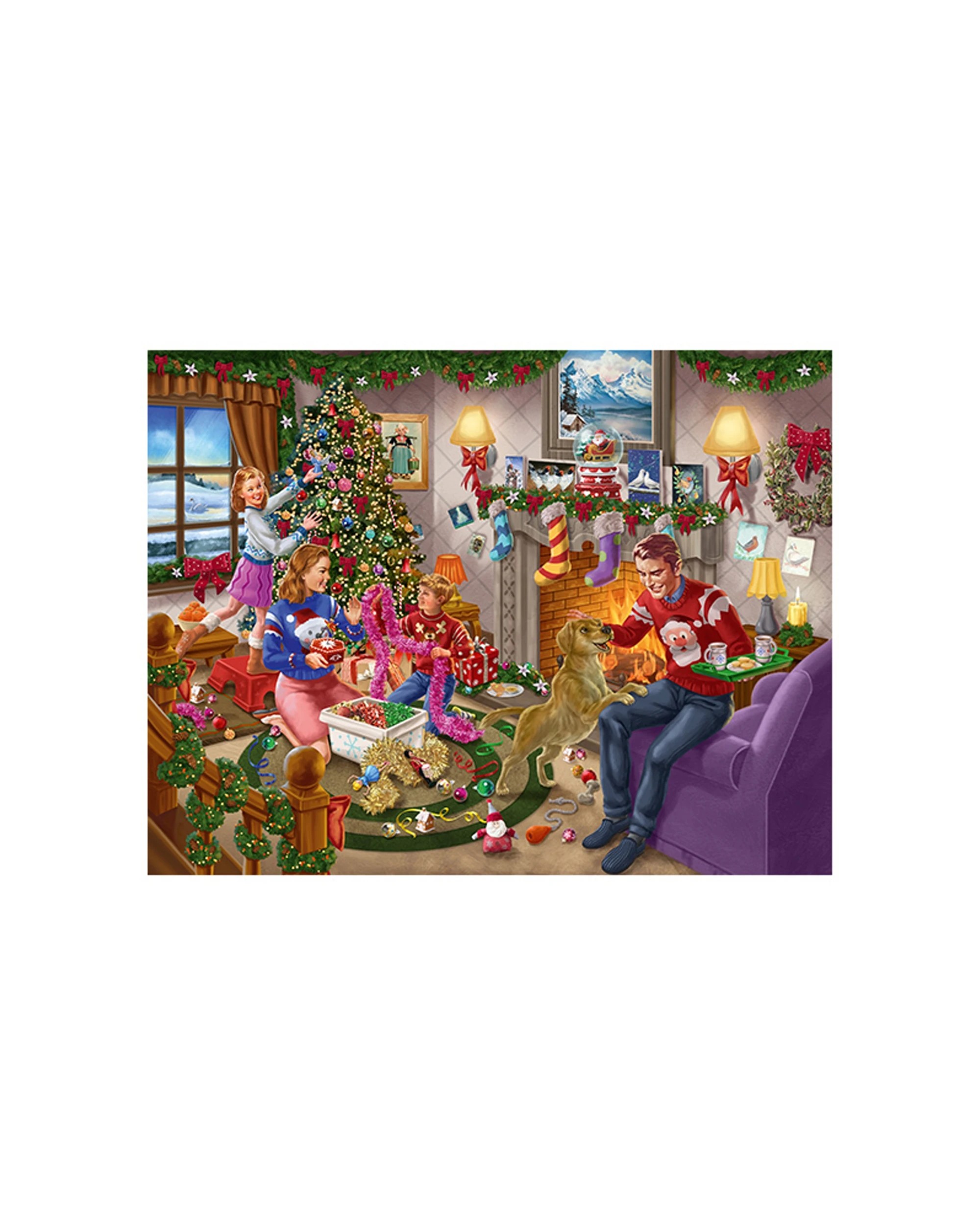 1 Waddingtons Deck the Halls 1000 Piece Christmas Jigsaw Puzzle, 1 of 1