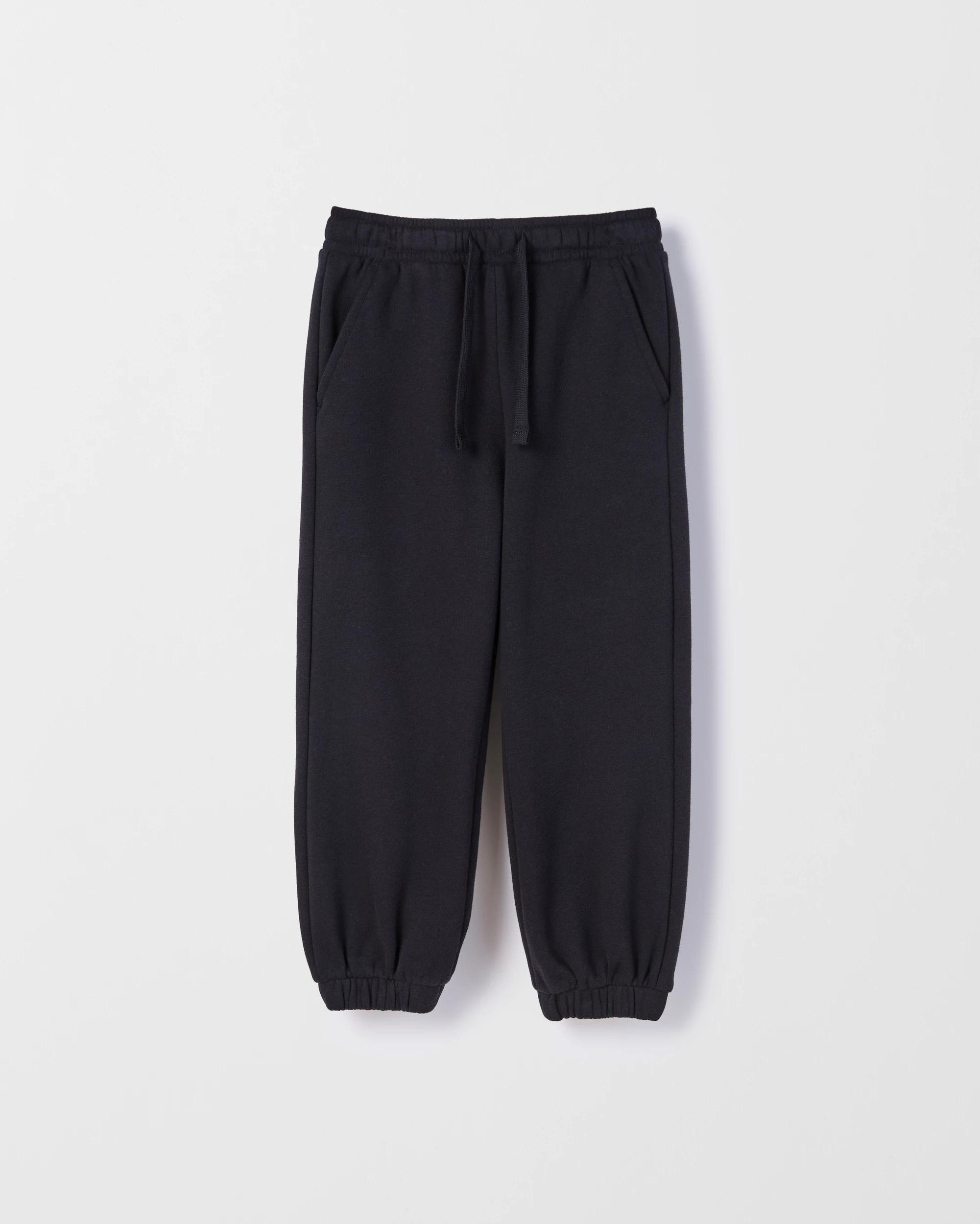 1 Target Kids Australian Cotton Blend Core Trackpants BLACK, 1 of 2