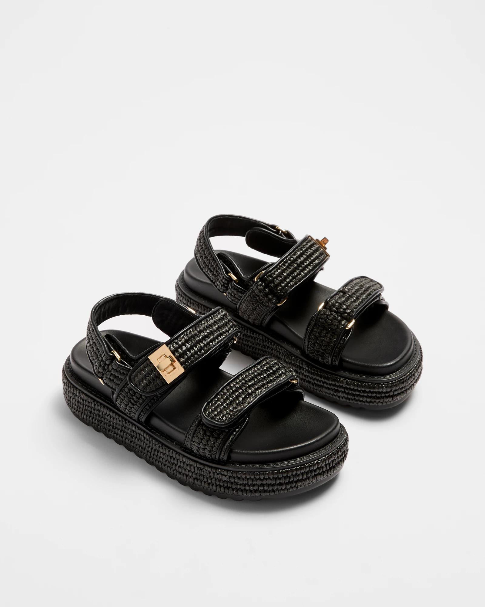 3 Target Womens Chunky Double Band Sandal BLACK, 3 of 3