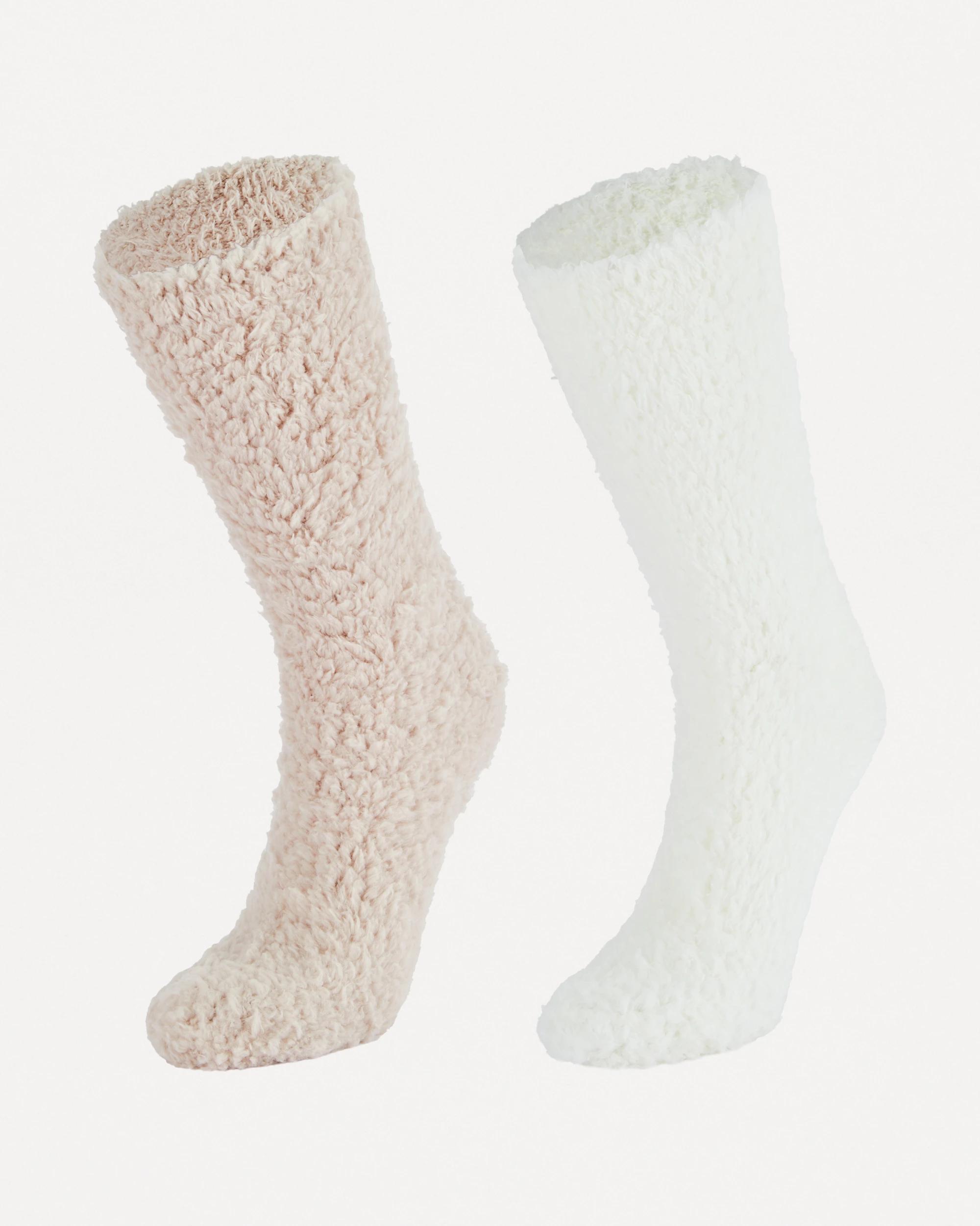 1 2 Pack Teddy Home Socks Mshrm Cld, 1 of 3