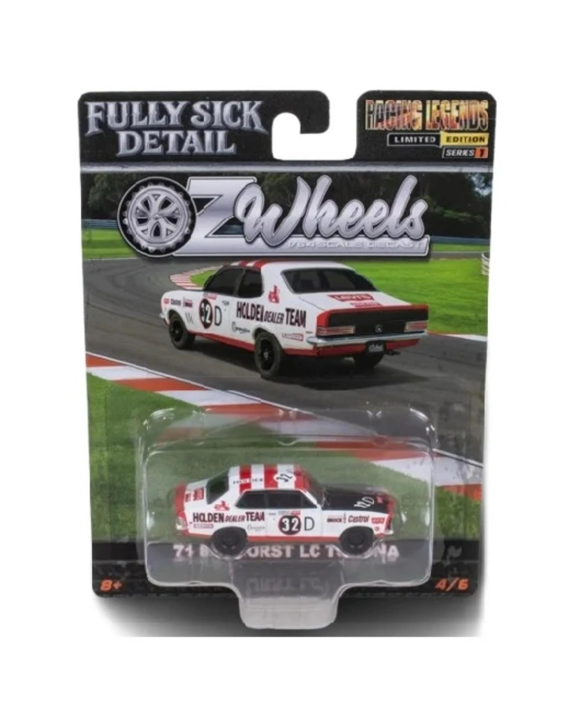 1 OZ Wheels Fully Sick Detail Series 1 Racing Legends Limited Edition 71' Bathurst LC Torana 1:64 Scale Diecast Vehicle, 1 of 1