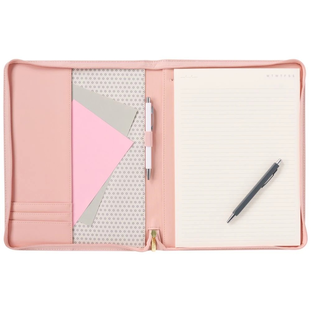 3 Otto A4 Zipper Compendium Pink, 3 of 3