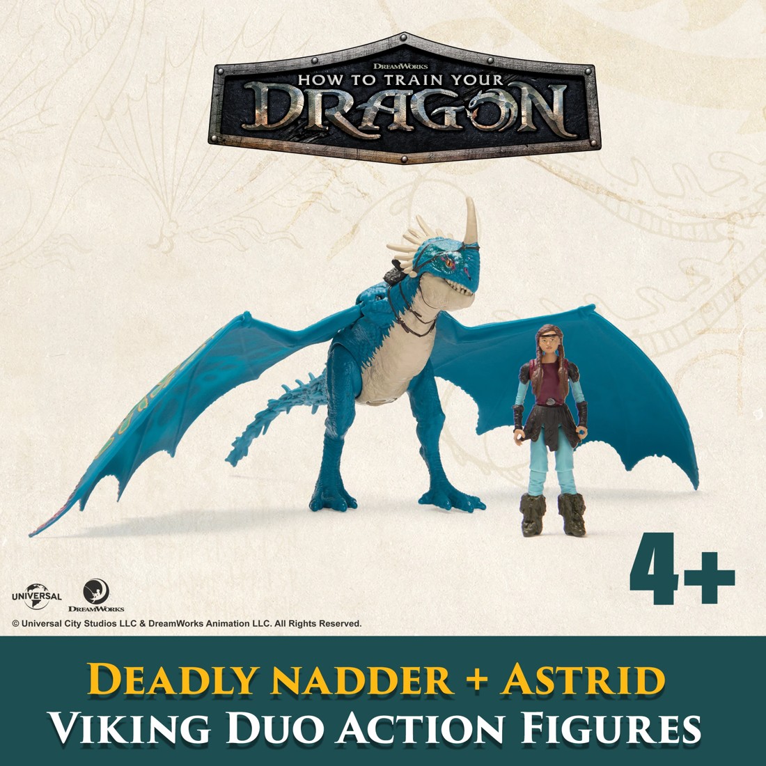 4 How To Train Your Dragon Deadly Nadder and Astrid Action Figure Set, 4 of 10