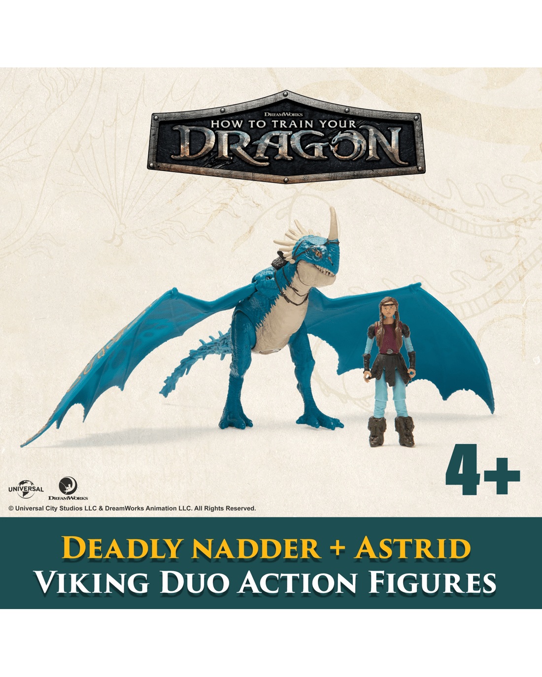 4 How To Train Your Dragon Deadly Nadder and Astrid Action Figure Set, 4 of 10