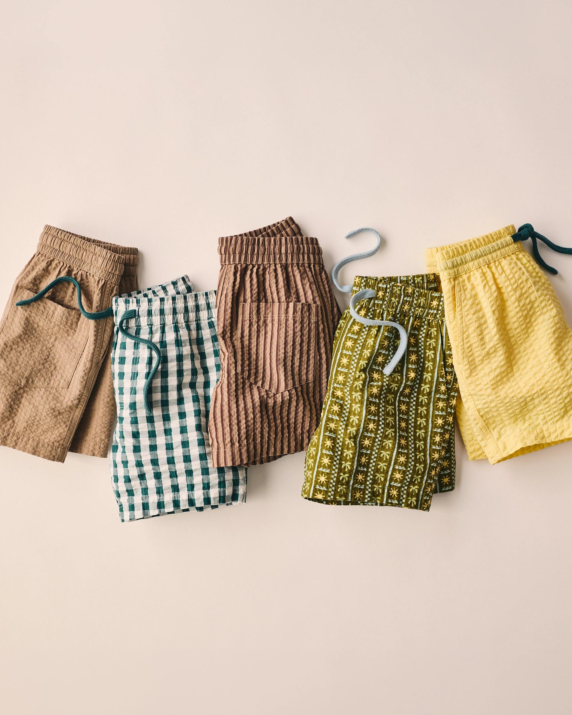 5 Target Kids Australian Cotton Seersucker Volley Shorts GREEN GINGHAM, 5 of 6