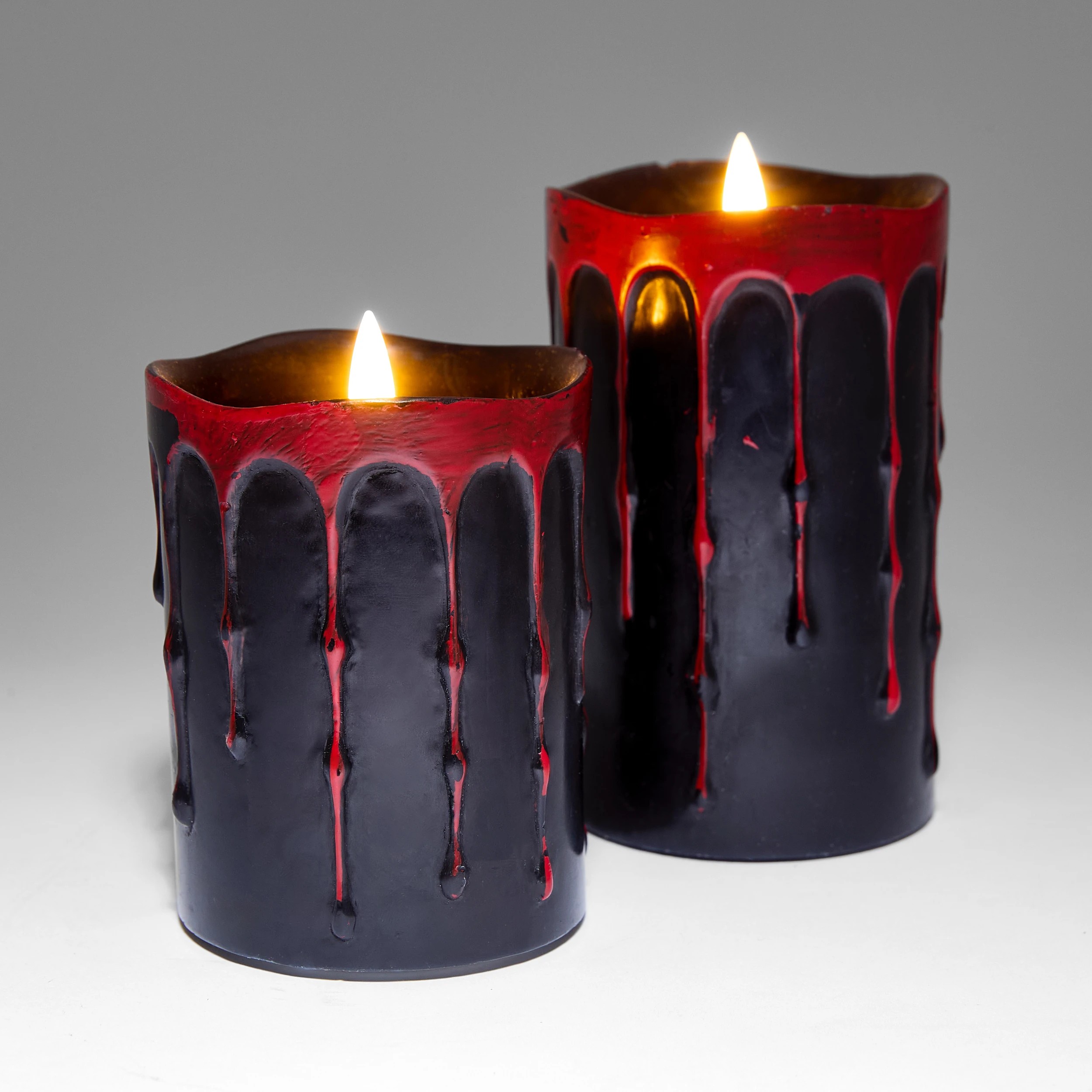 2 Halloween Dripping Wax LED Candle Set, 2 of 9