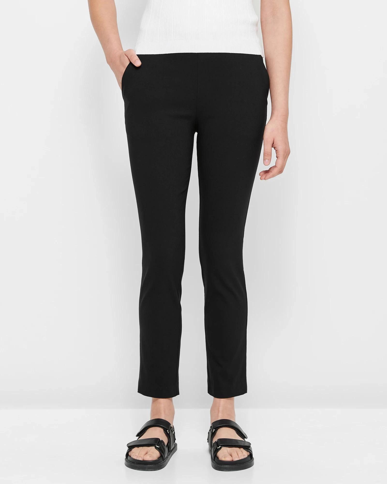 1 Preview Carrie Ankle Length Bengaline Cigar Pants BLACK, 1 of 10