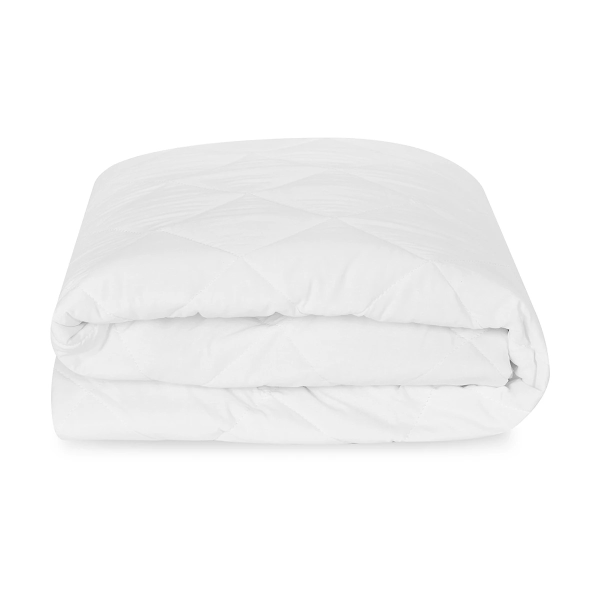 2 Cotton Top Fitted Mattress Protector - Queen Bed, White, 2 of 4