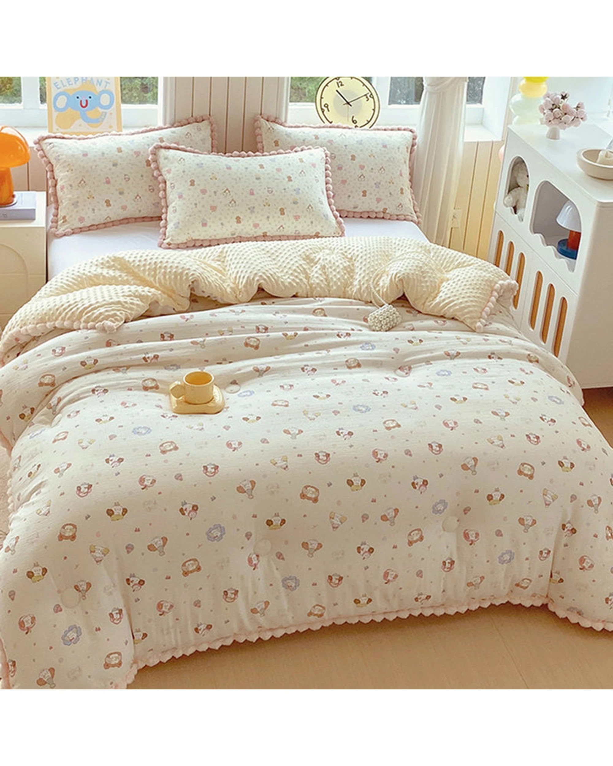 2 Cotton More Thick Winter Blanket Comforter 200x230cm Pancake Puppy - Pattern, 2 of 6