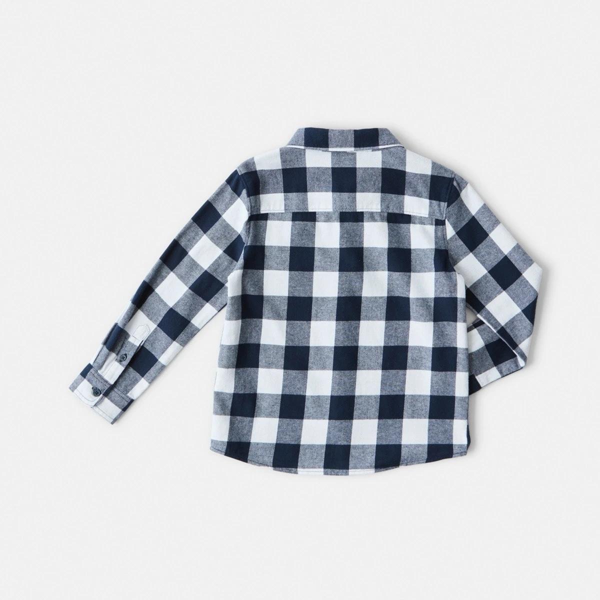 10 Yarn Dyed Flannel Shirt Nvy Check, 10 of 10