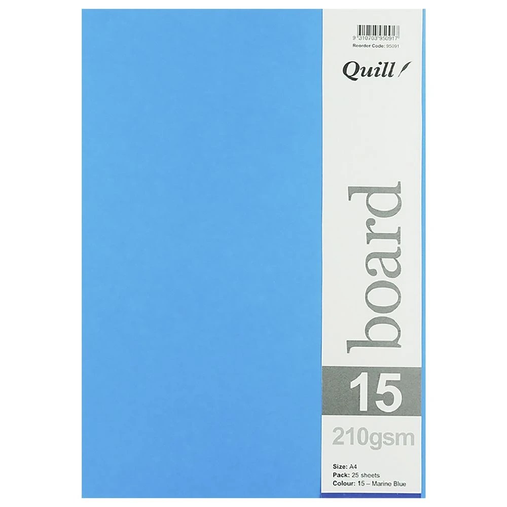 3 Quill A4 210gsm Board Marine Blue 25 Pack, 3 of 4