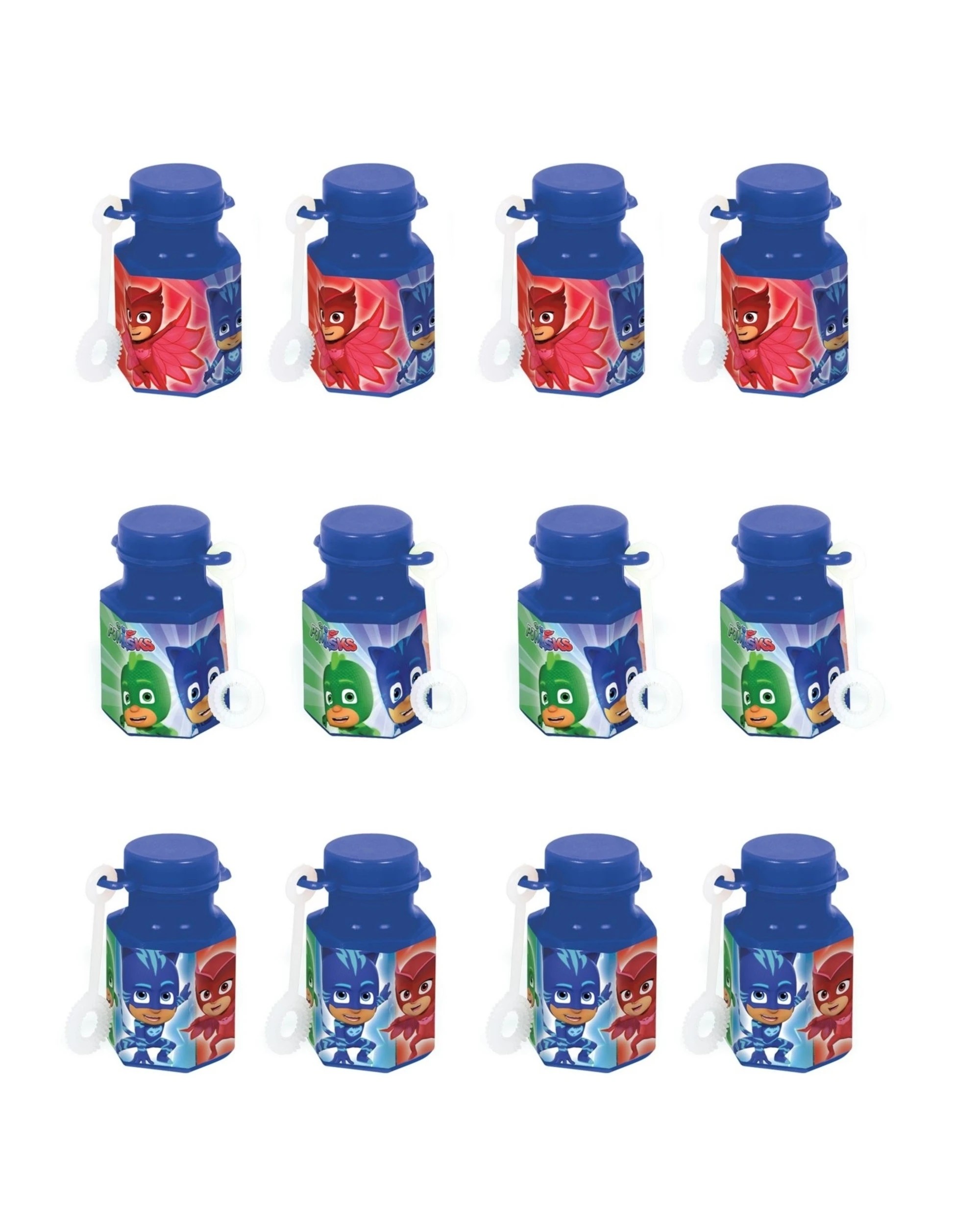 1 Amscan PJ Masks Mini Bubble Bottles Set of 12 - Multi, 1 of 1