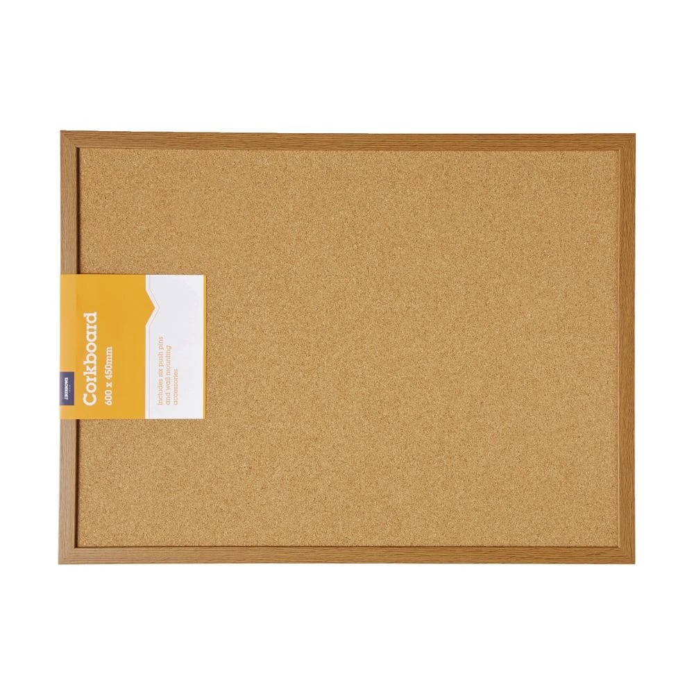 2 J.Burrows Cork Board 600 x 450mm Oak, 2 of 4