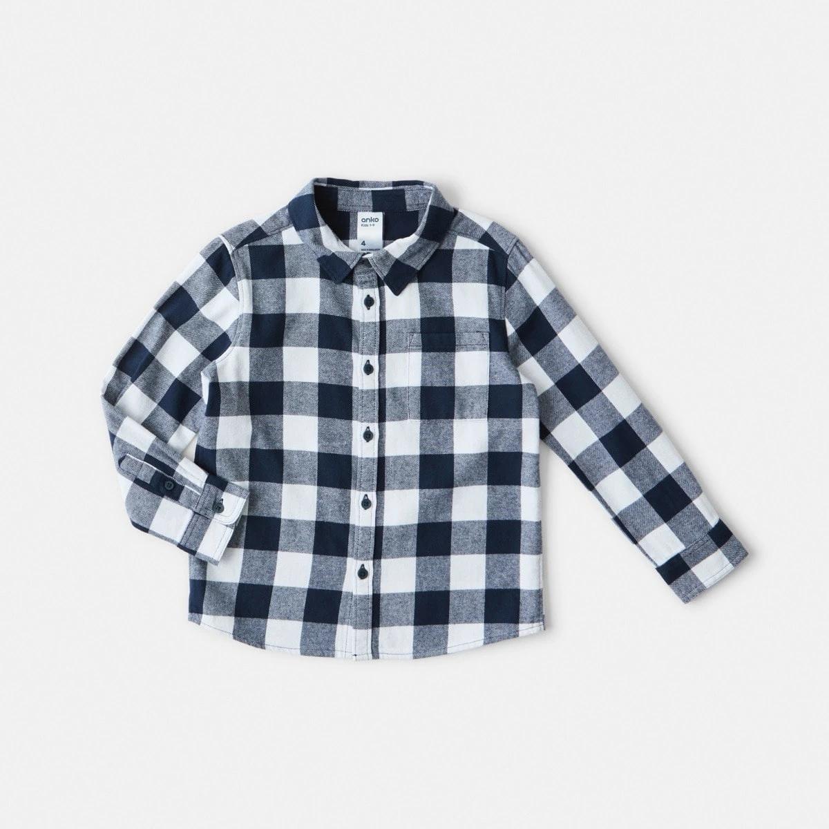 9 Yarn Dyed Flannel Shirt Nvy Check, 9 of 10