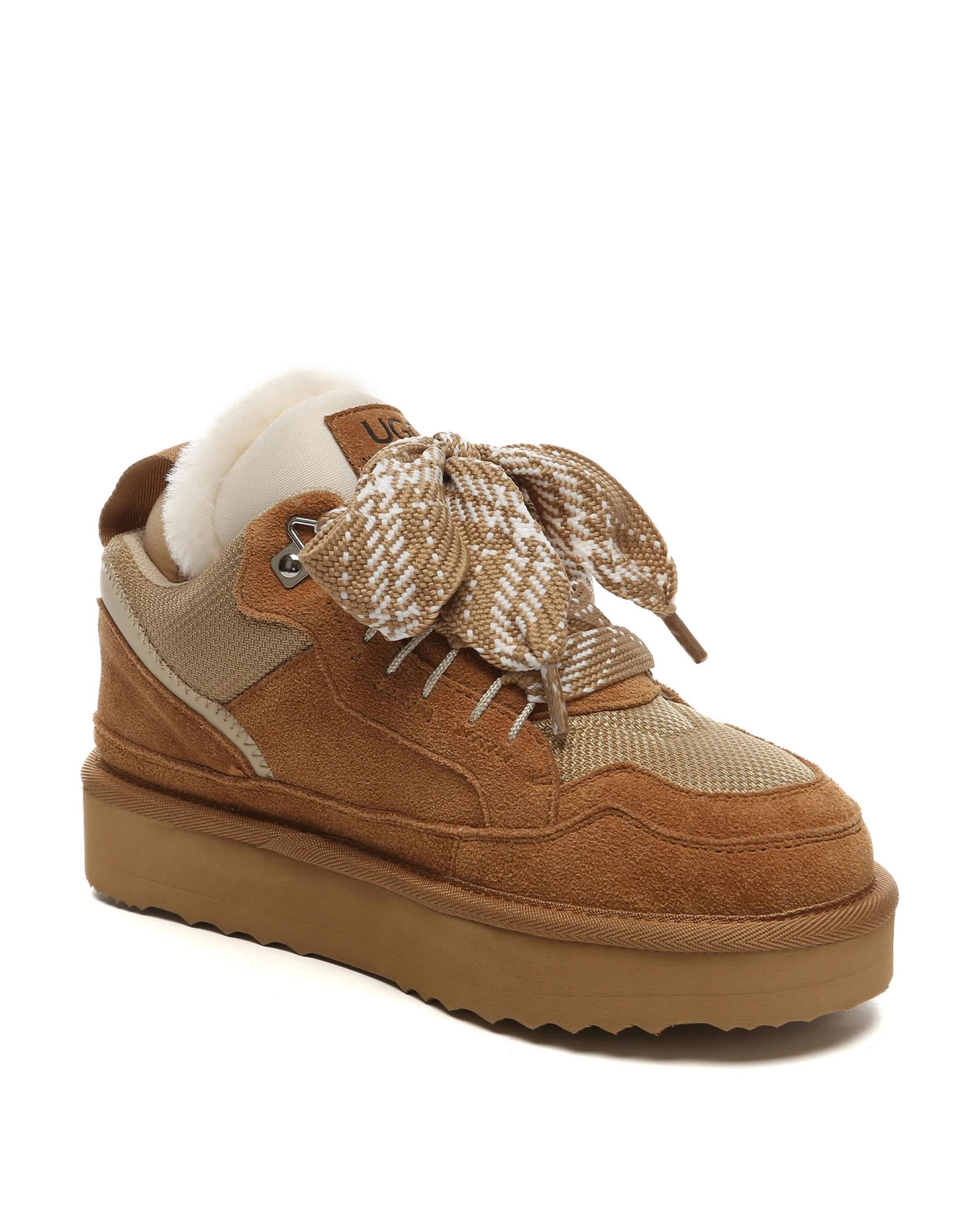 2 Australian Shepherd UGG Womens Parkyr Platform Sneakers CHESTNUT, 2 of 5