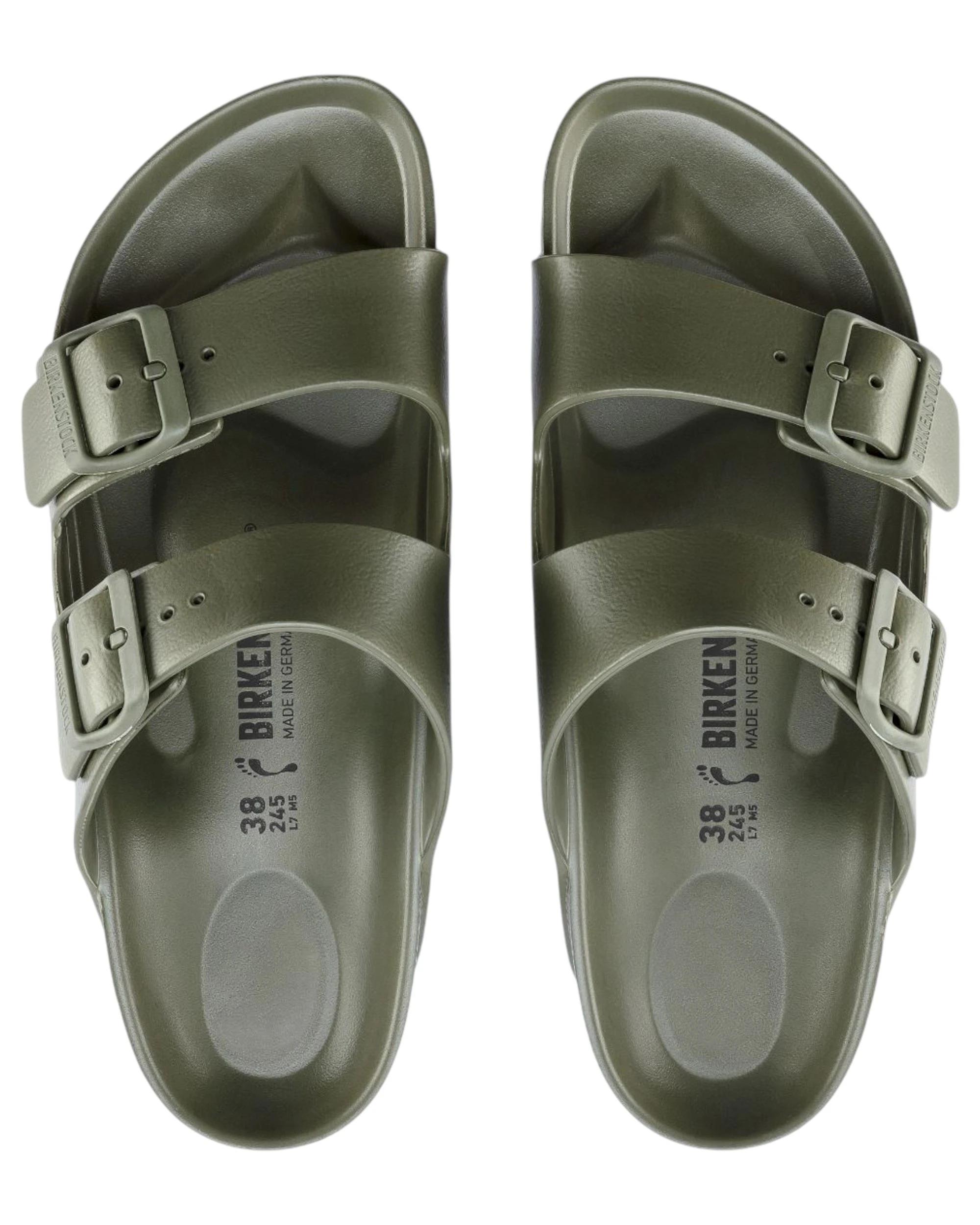 2 Birkenstock Unisex Arizona EVA Narrow Slip On Sandals KHAKI, 2 of 8