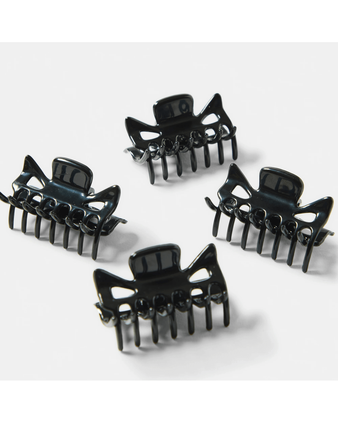 2 OXX Haircare 4 Pack Black Mini Classic Claw Hair Clip, 2 of 3